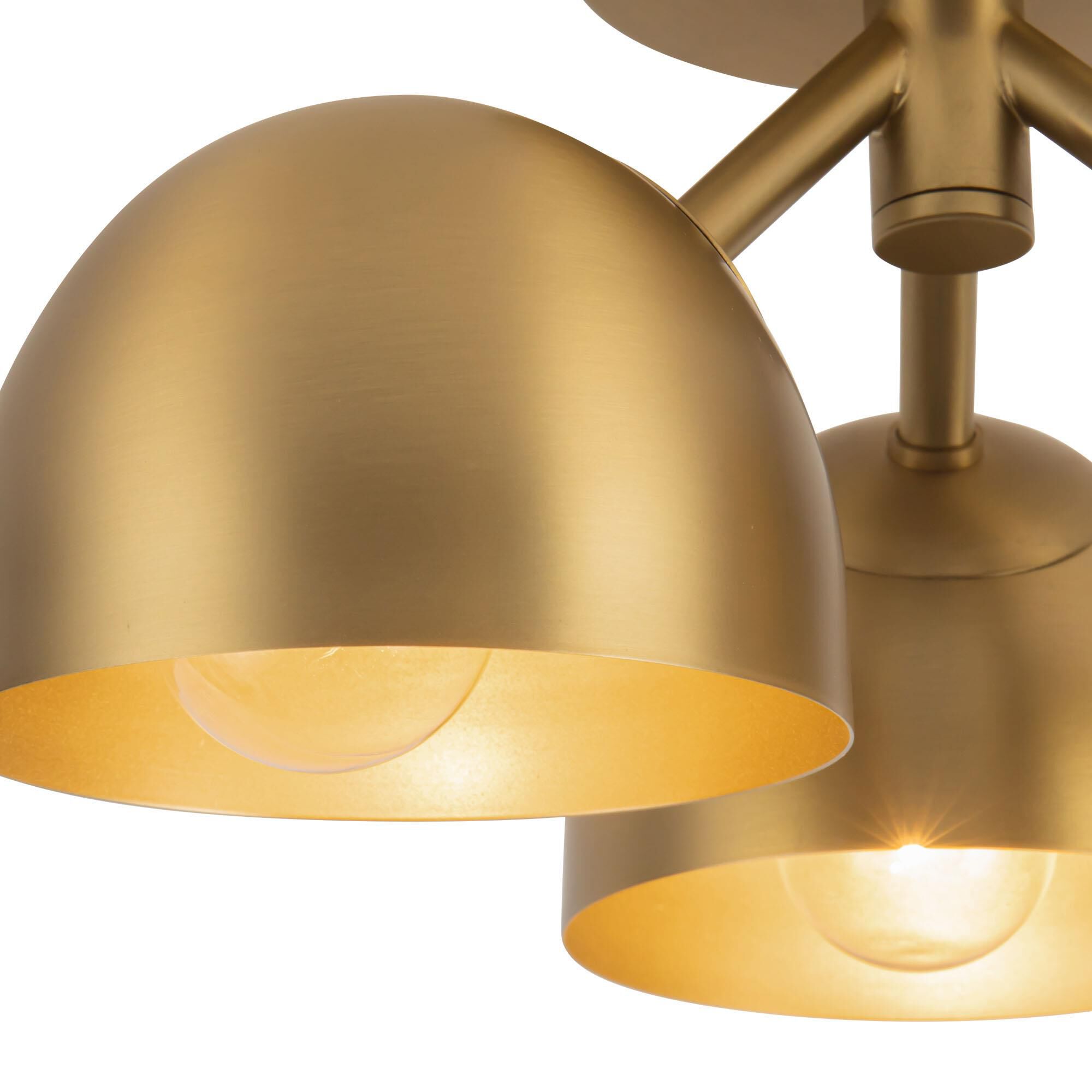 Shown in Brushed Gold finish and Steel shade