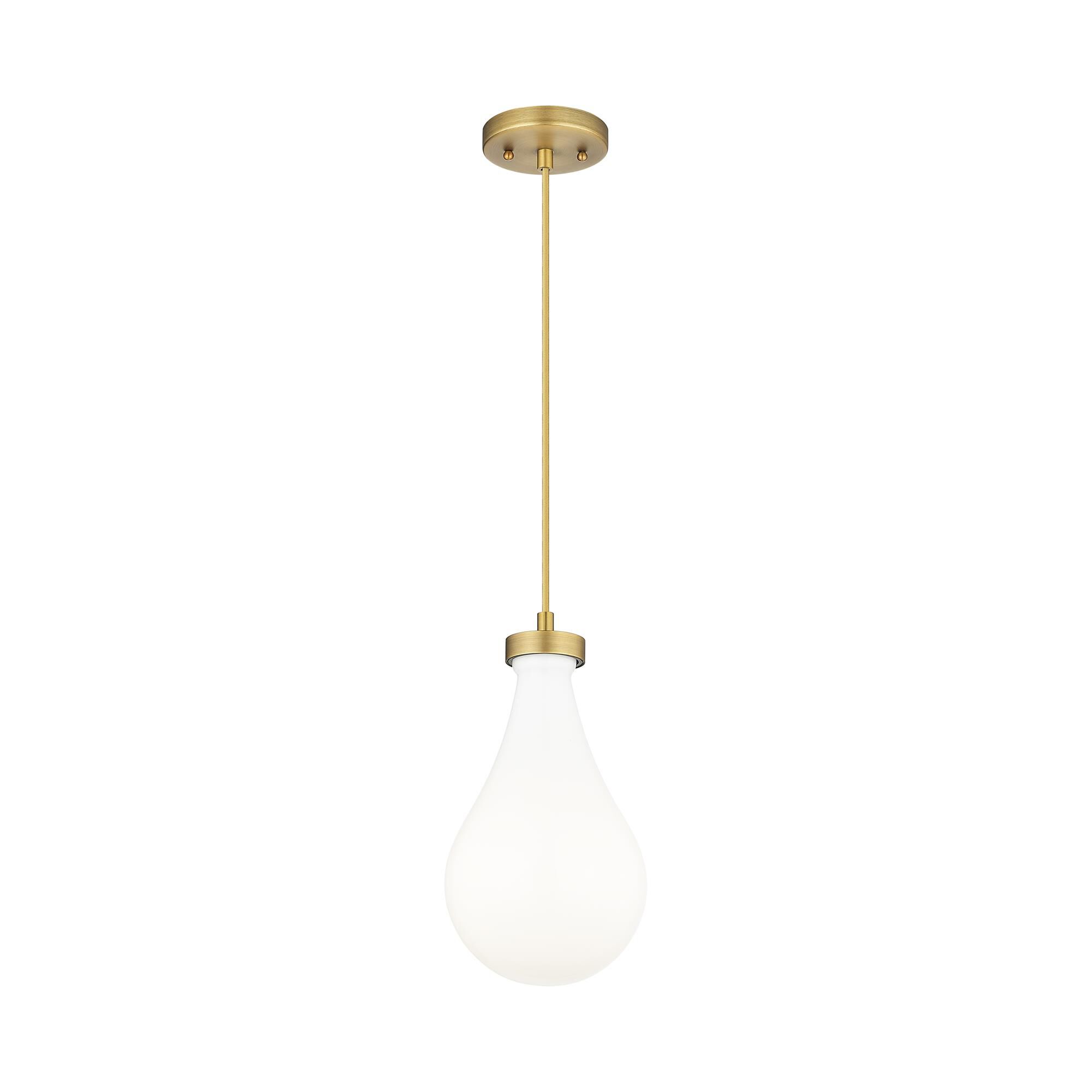 Shown in Brushed Brass finish and Gloss White glass
