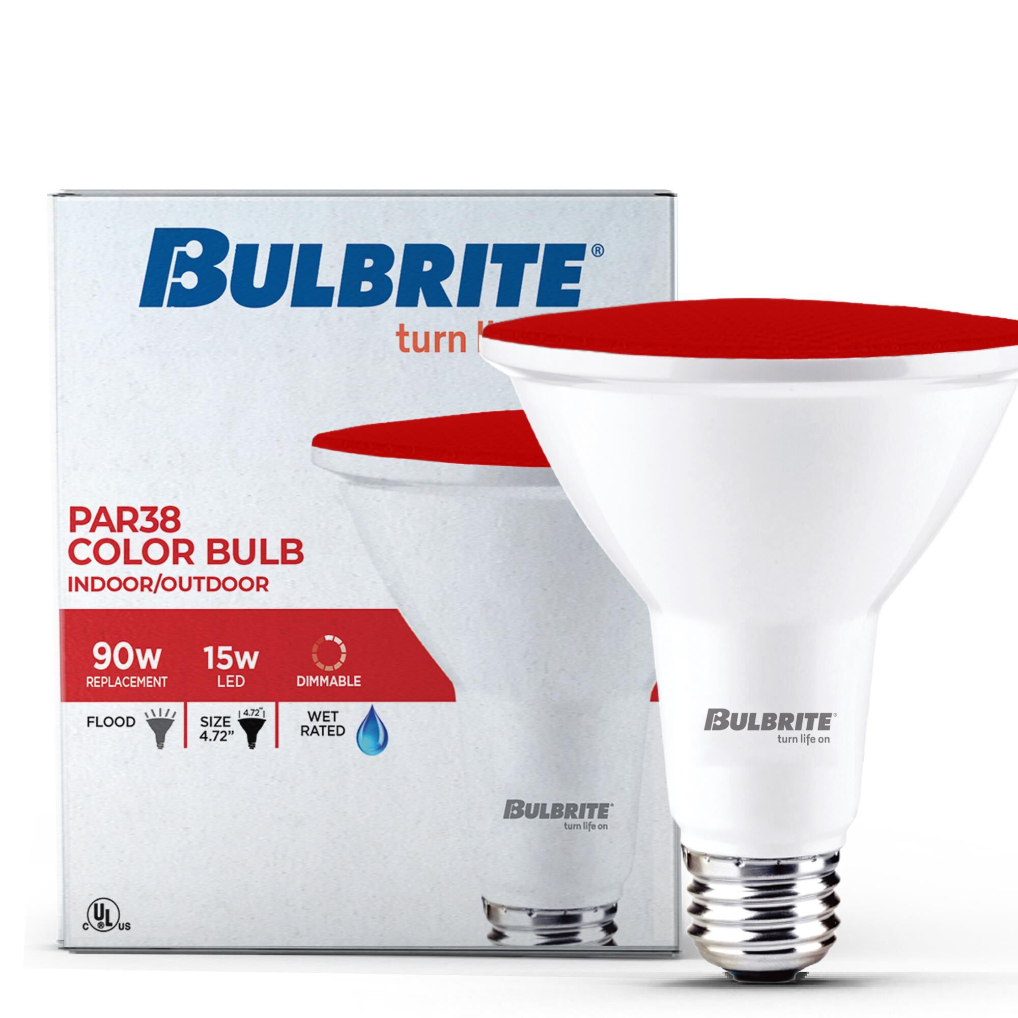 Red PAR38 Base E26 LED Light Bulb,