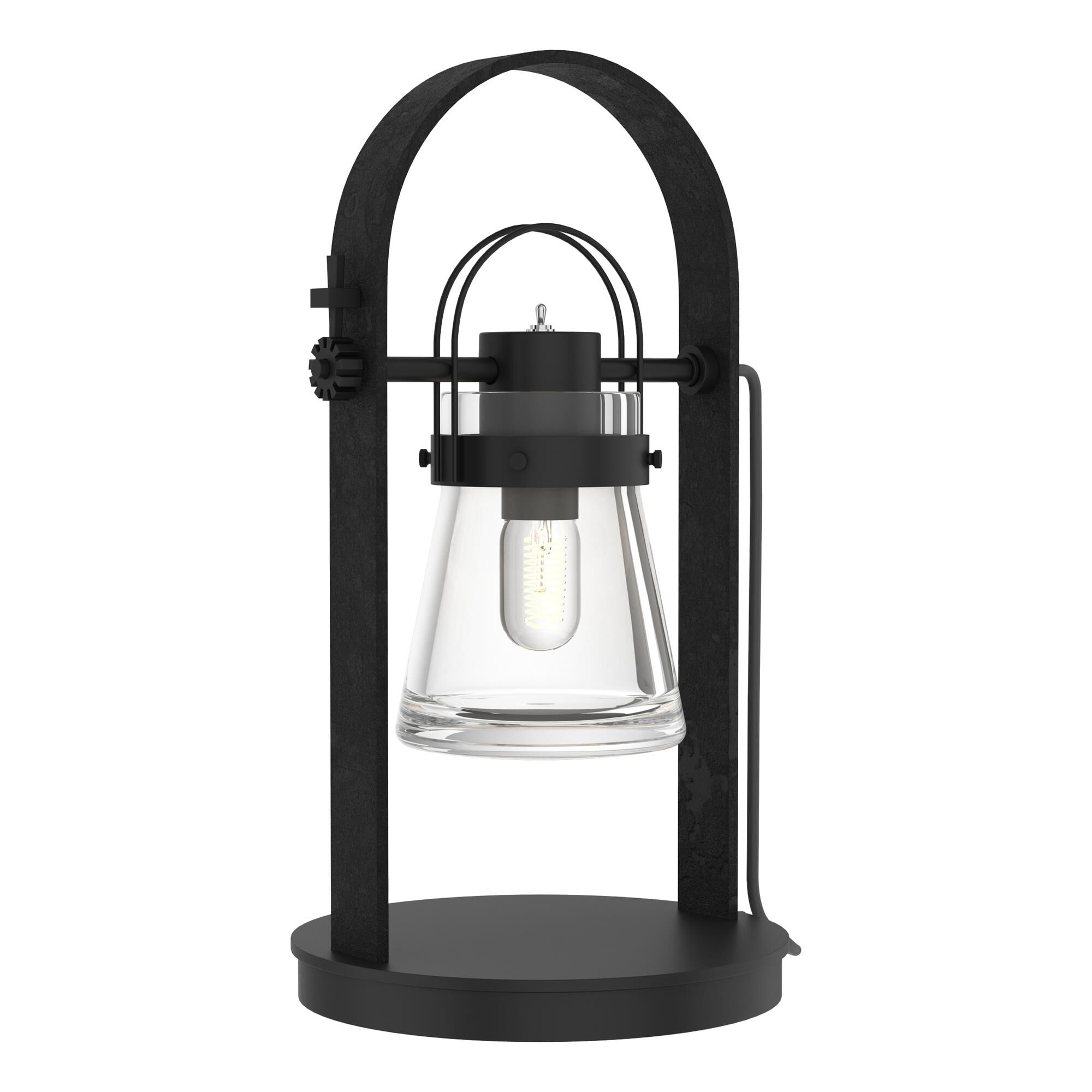 Shown in Black finish and Clear  glass