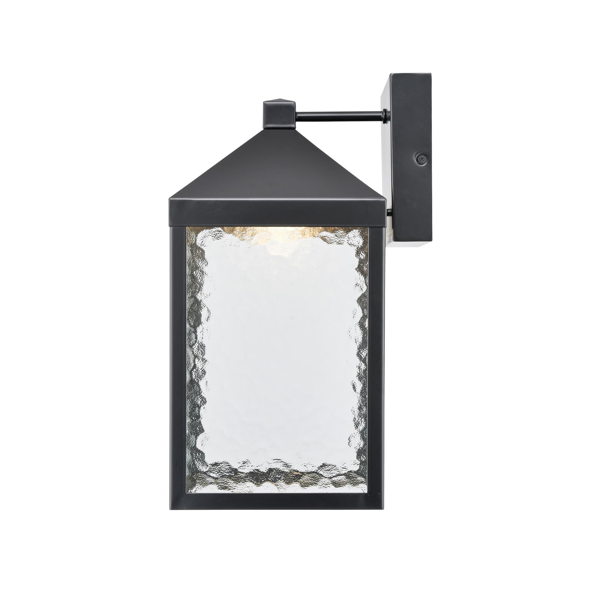 Shown in Powder Coated Black finish and Clear Textured glass