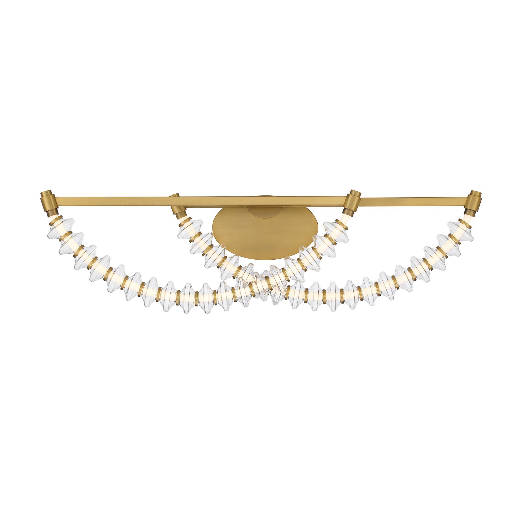 Shown in Legacy Brass finish and Clear glass