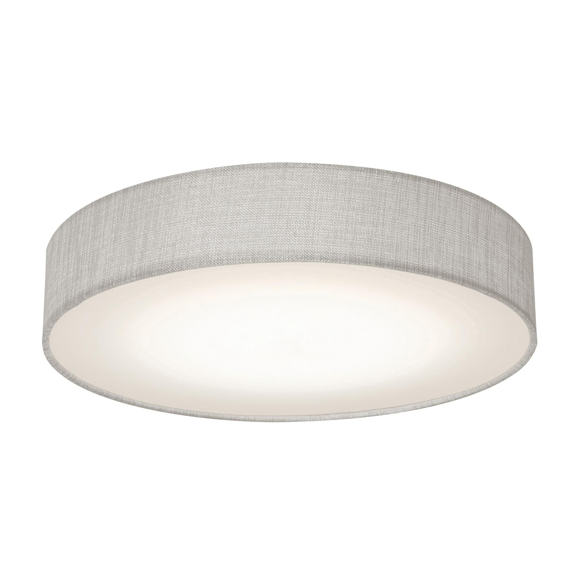 Shown in White finish and Grey, White Fabric, Acrylic shade and 120 Volt Dimmer accent