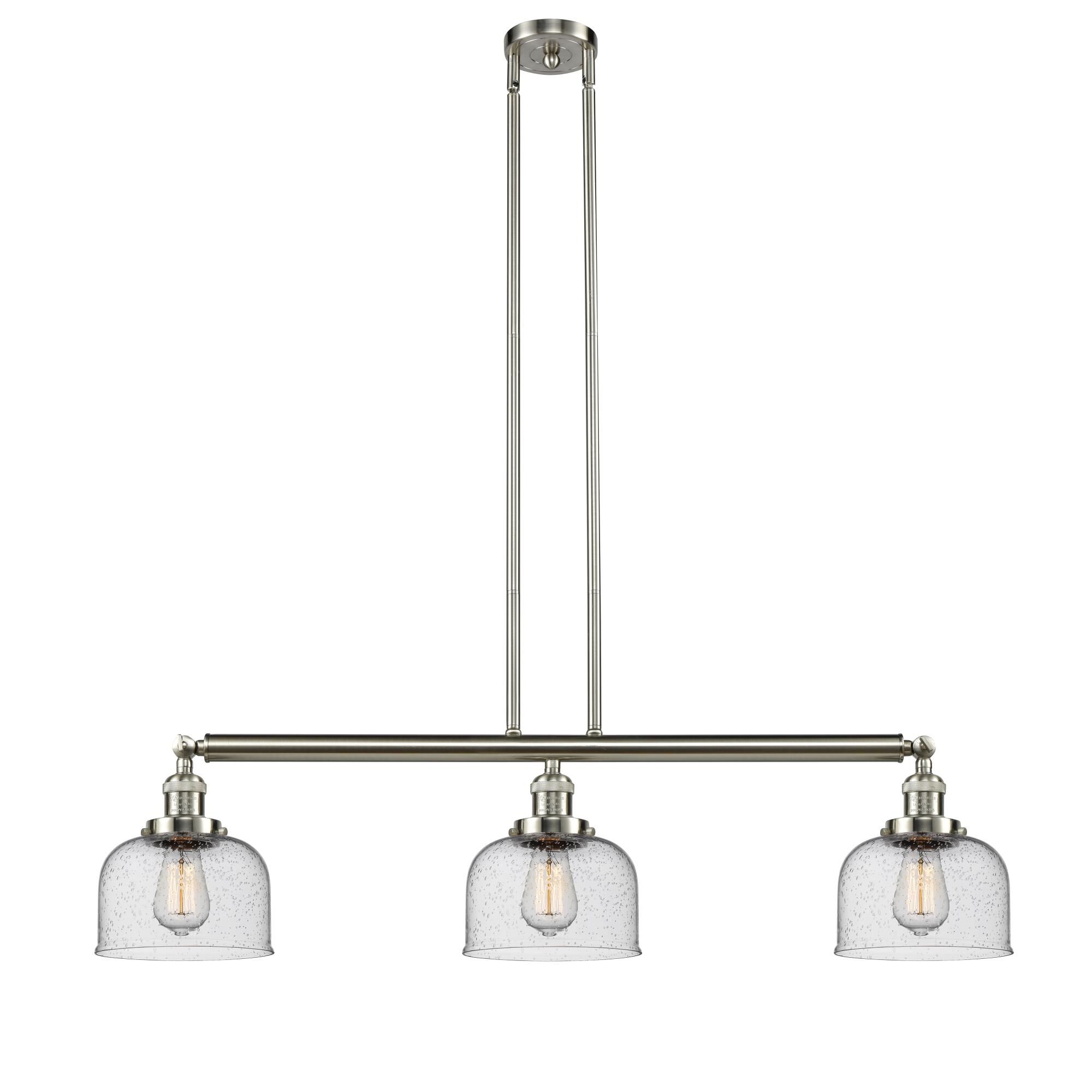 Bruno Marashlian Large Bell 36 Inch 3 Light Linear Suspension Light by Innovations Lighting