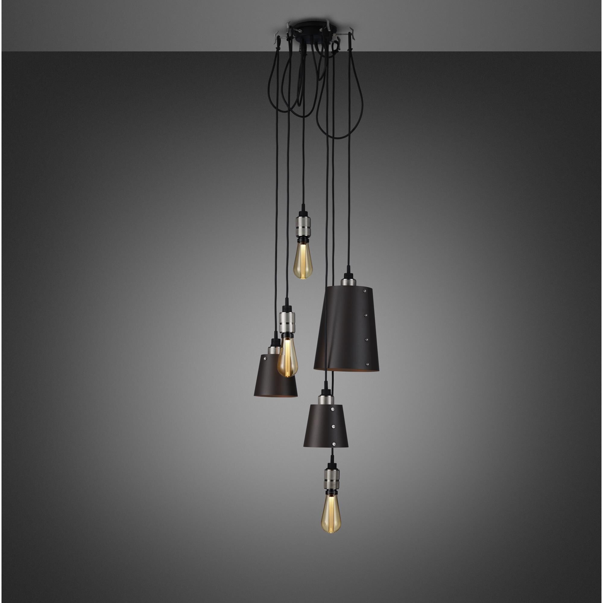 Shown in Steel finish and Graphite shade