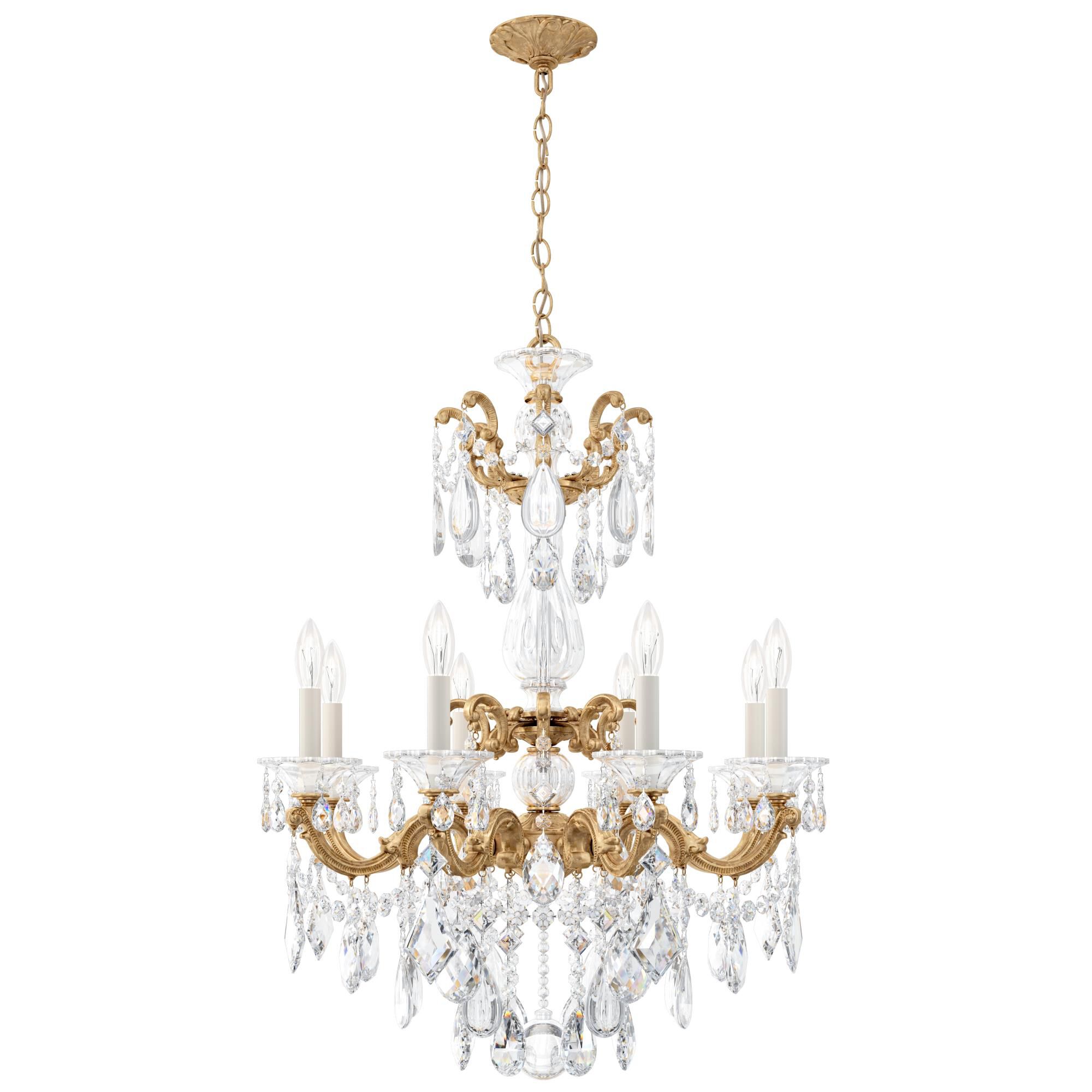 Shown in French Gold finish and Clear Heritage crystal