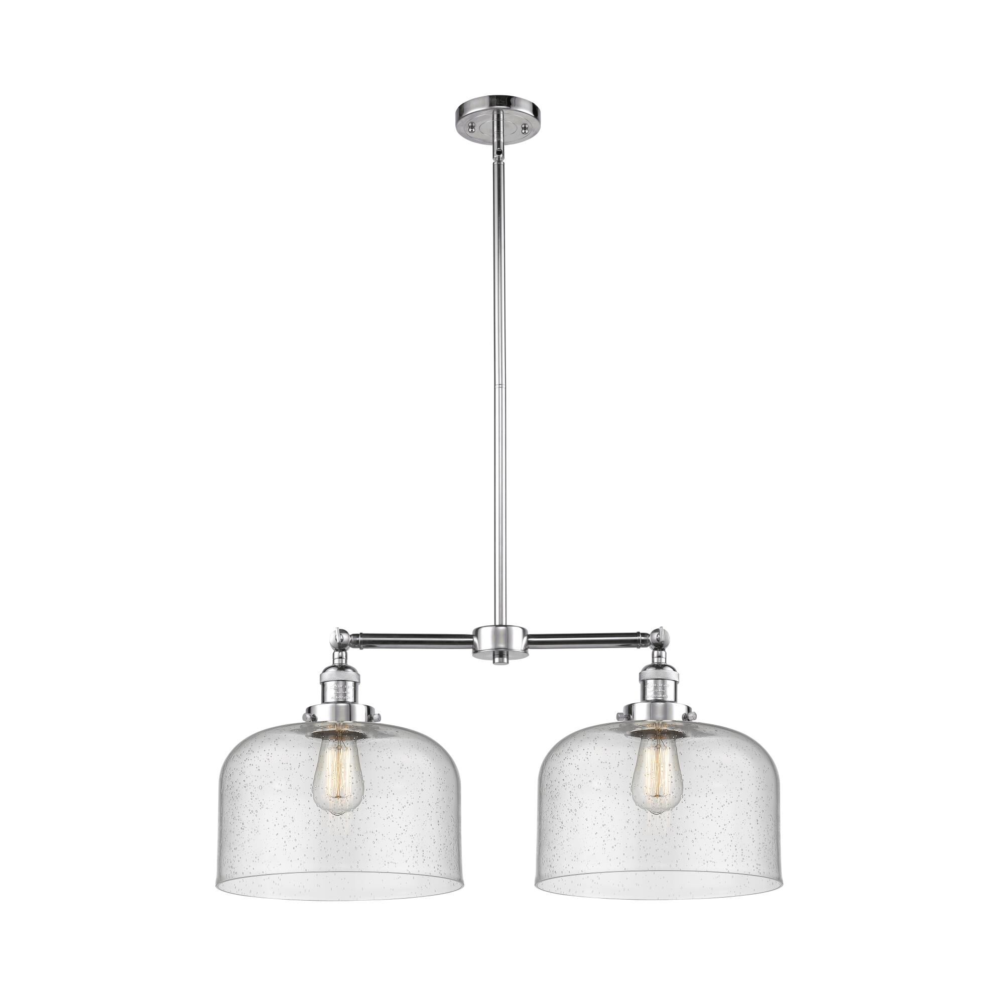 Shown in Polished Chrome finish and Seedy glass