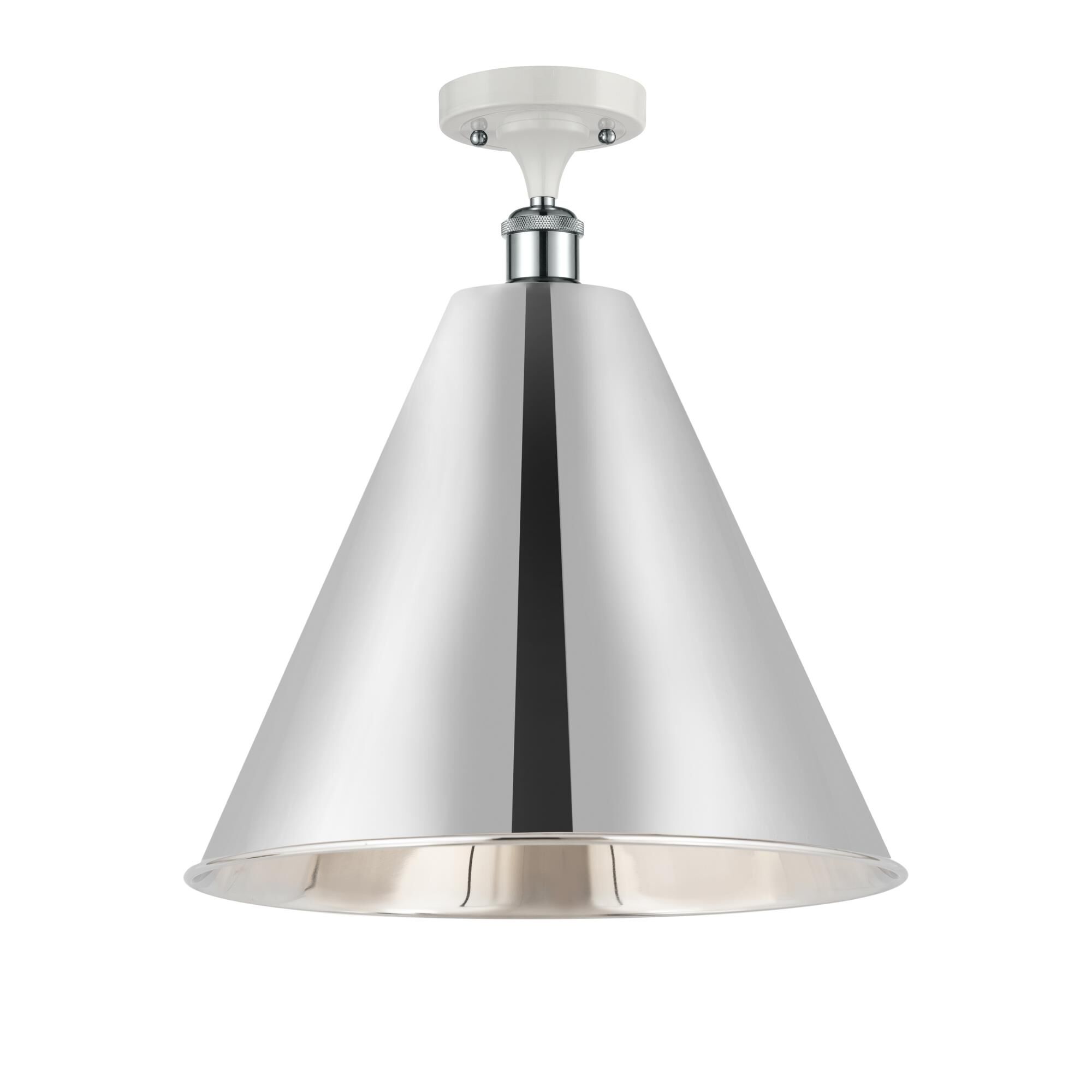 Bruno Marashlian Ballston Cone 16 Inch 1 Light Semi Flush Mount by Innovations Lighting