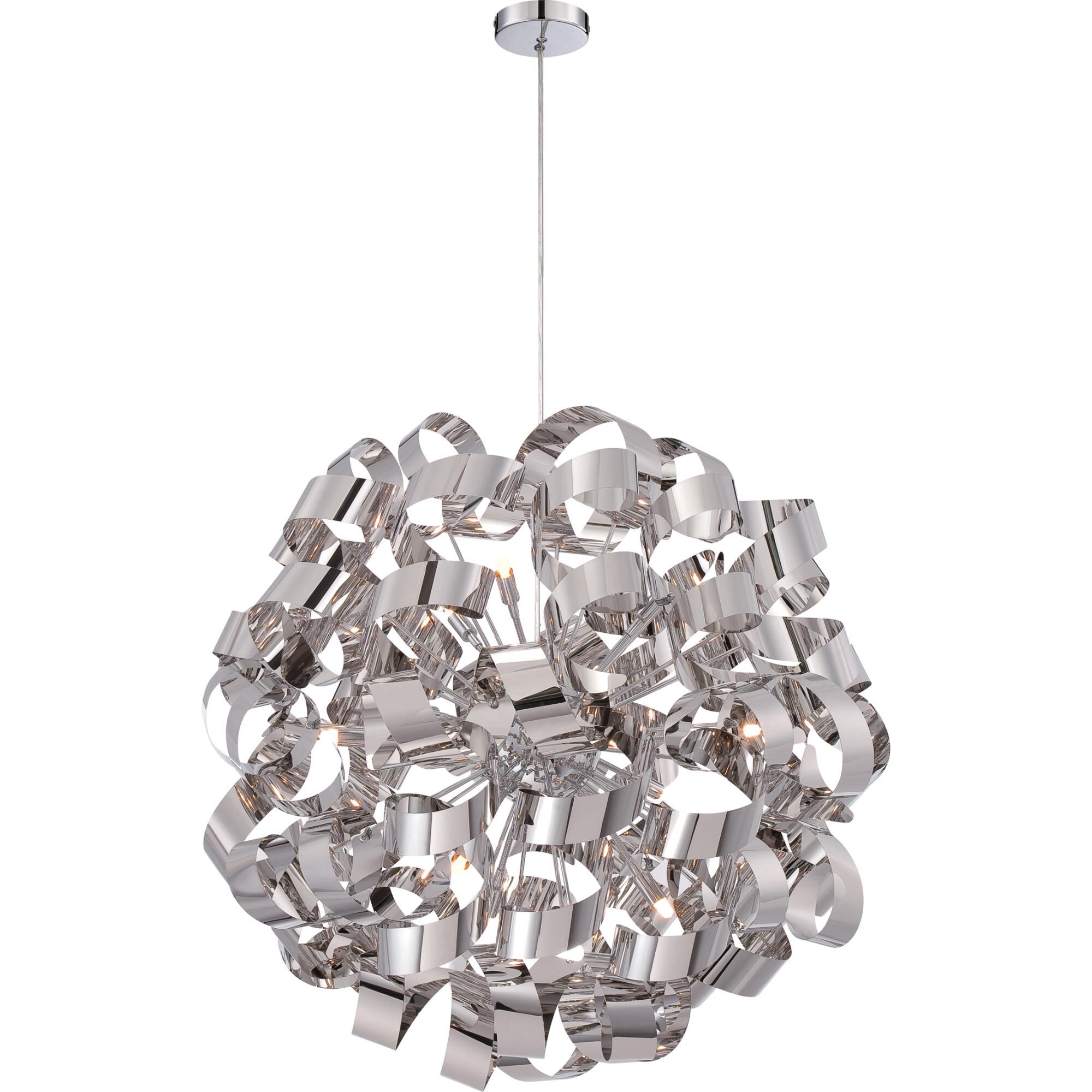 Platinum Collection Ribbons 31 Inch Large Pendant by Quoizel