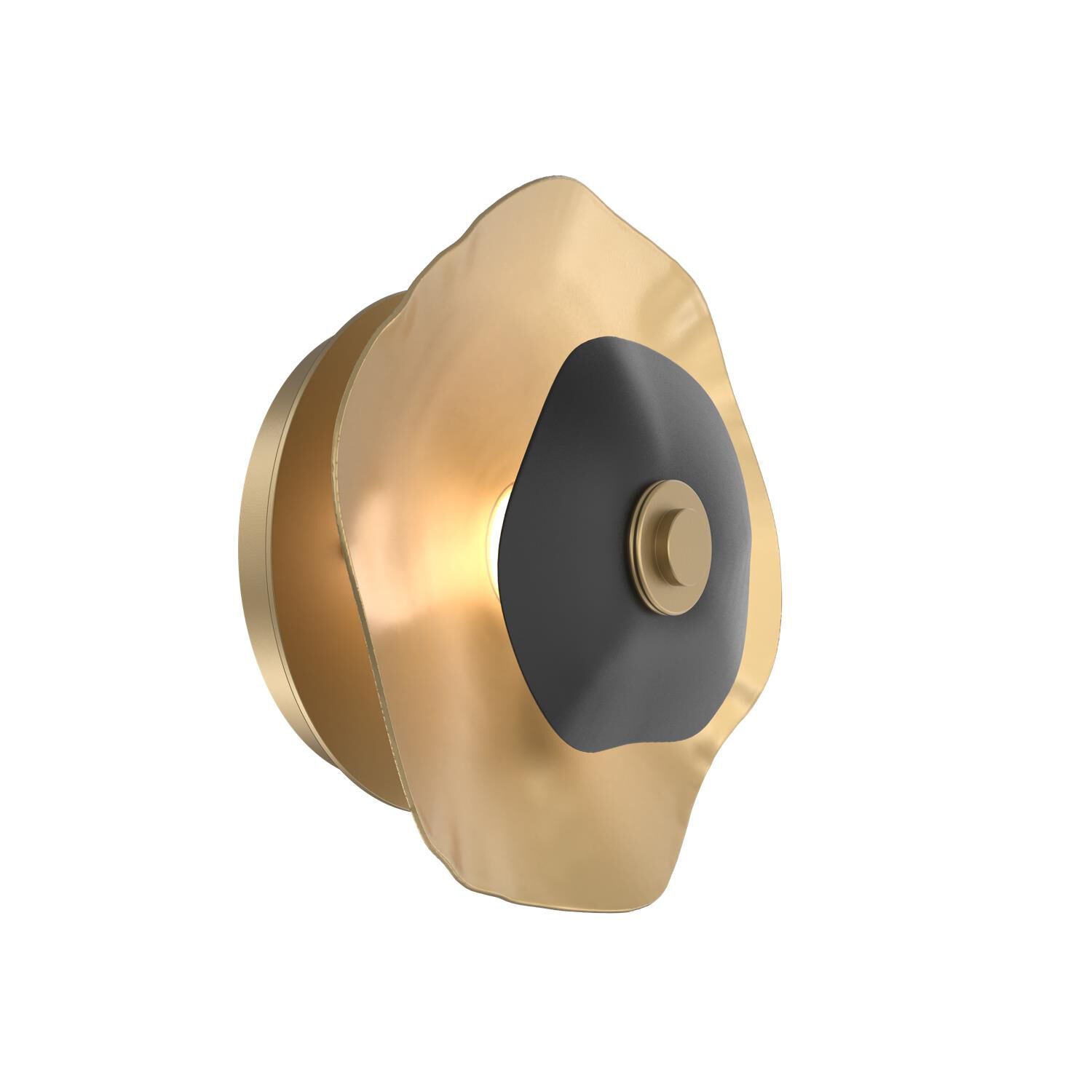 Shown in Gilded Brass finish and Matte Black accent