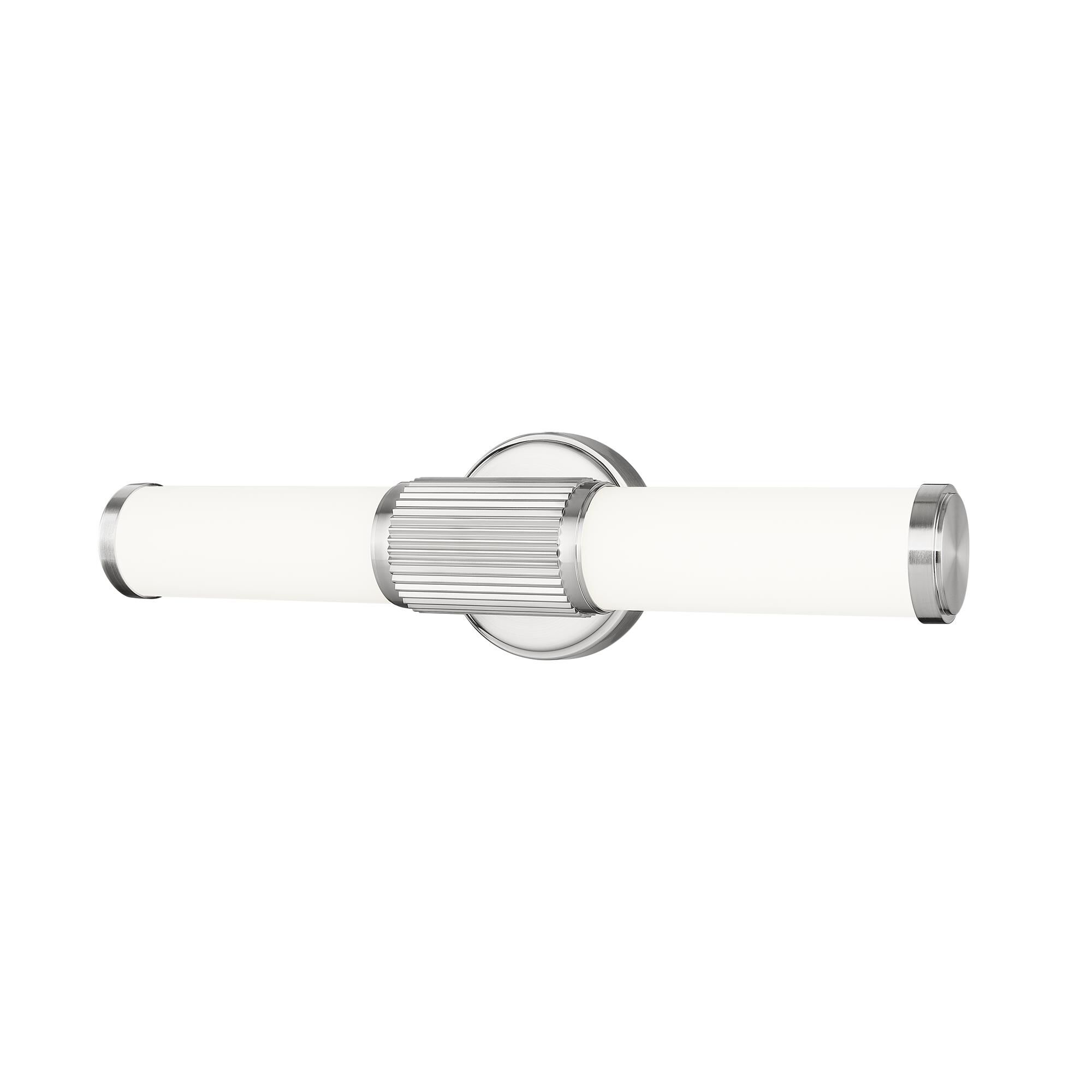 Shown in Brushed Nickel finish and Opal White glass and Opal White shade