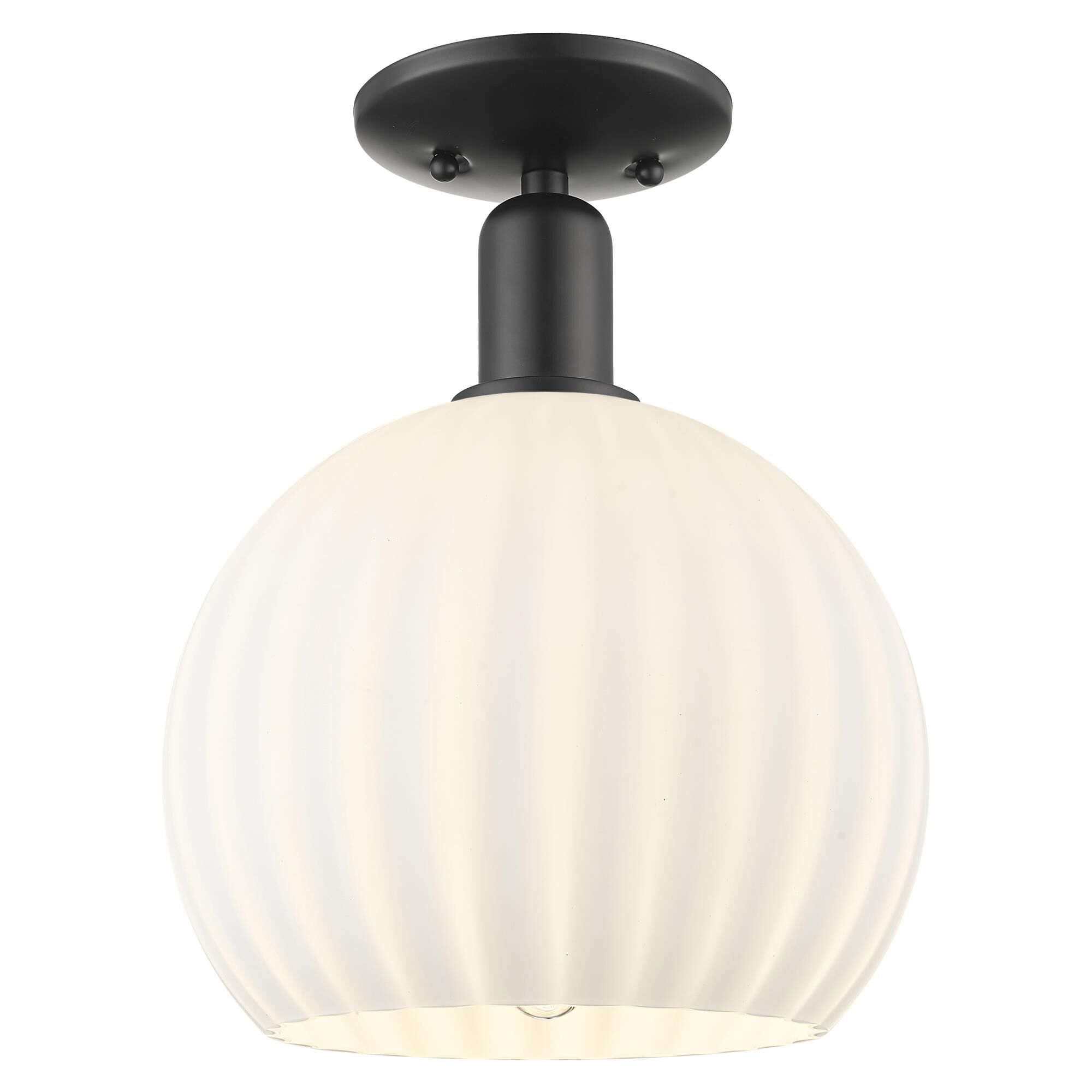 Bruno Marashlian White Venetian 10 Inch Semi Flush Mount by Innovations Lighting