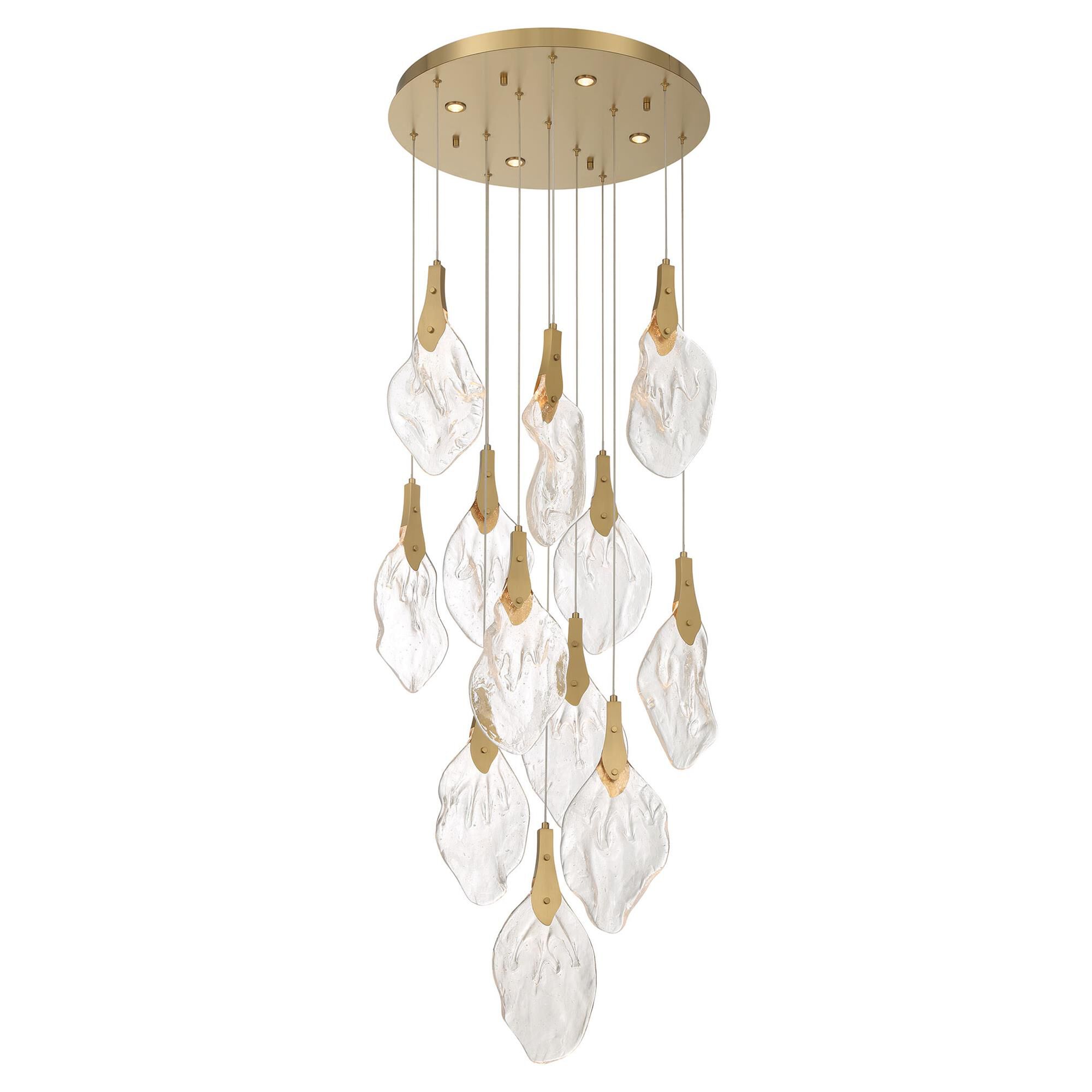 Shown in Gold finish and Clear Organic glass