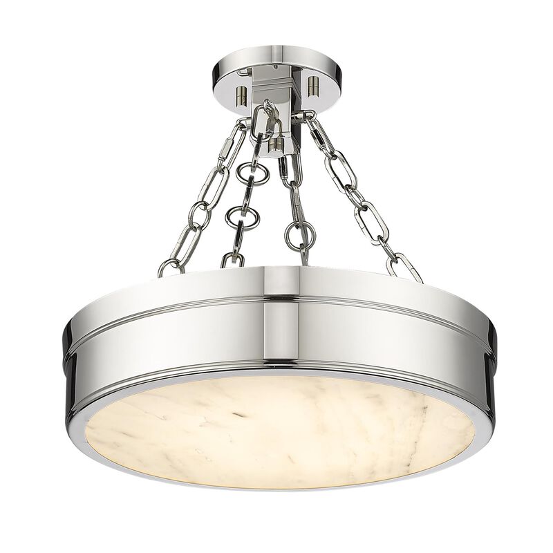 Anders 15 Inch 1 Light LED Semi Flush Mount by Z-Lite