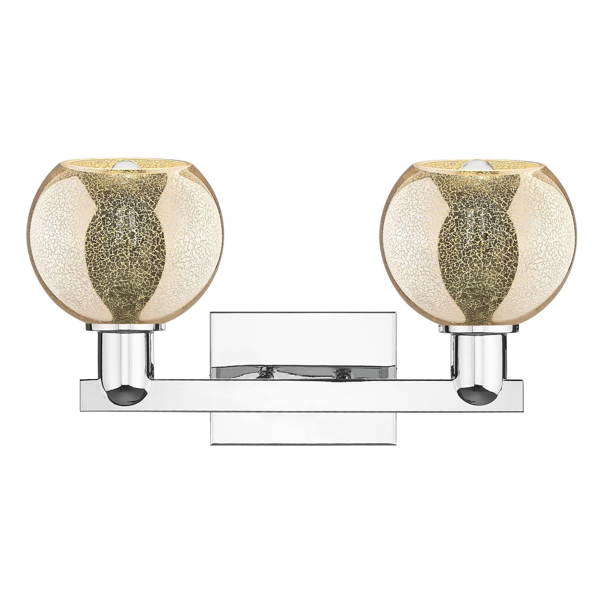 Shown in Polished Chrome finish and Mercury glass