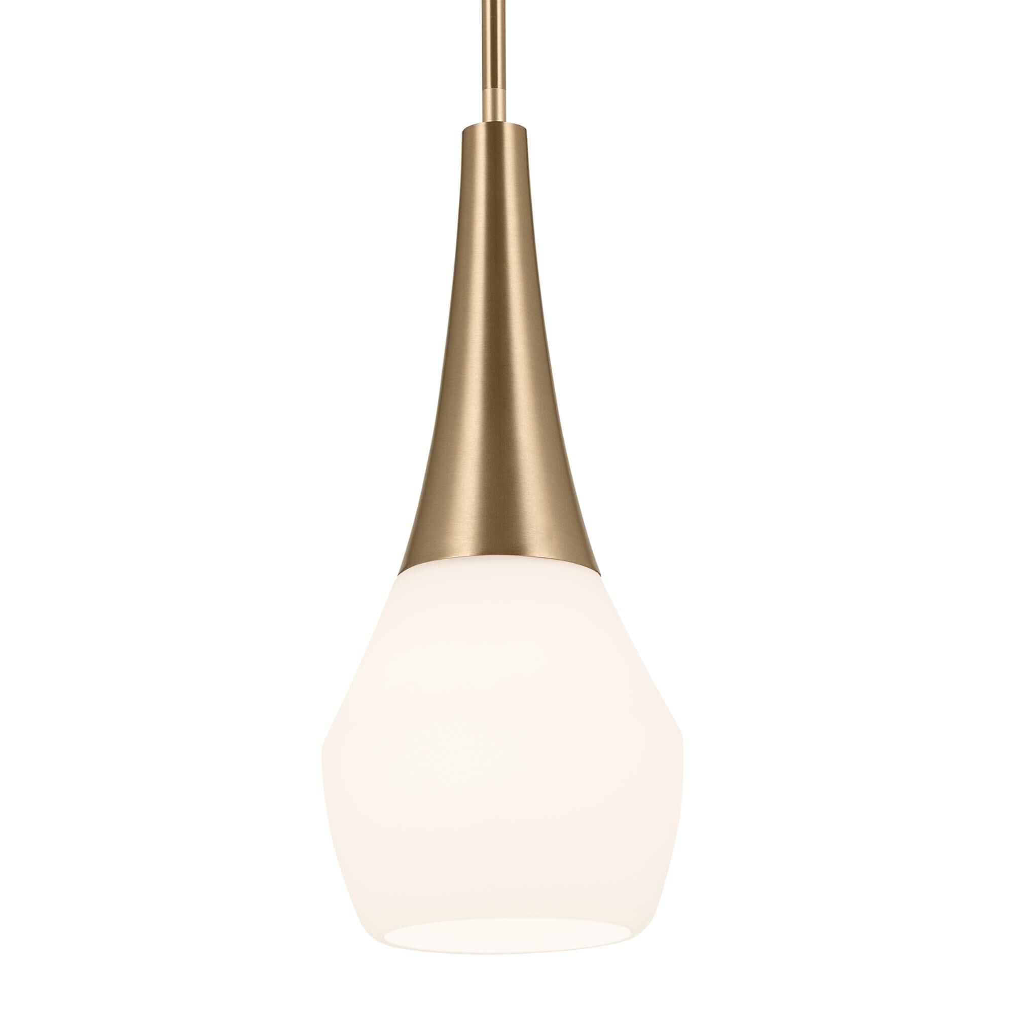 Shown in Champagne Bronze finish and Satin Etched Cased Opal glass