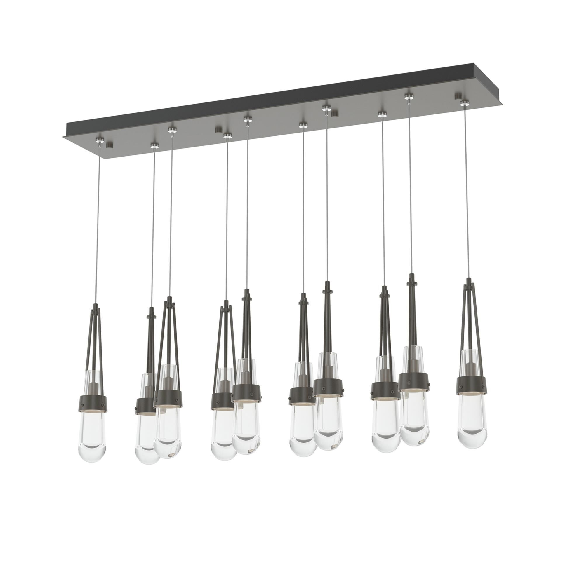 Shown in Dark Smoke finish and Clear glass