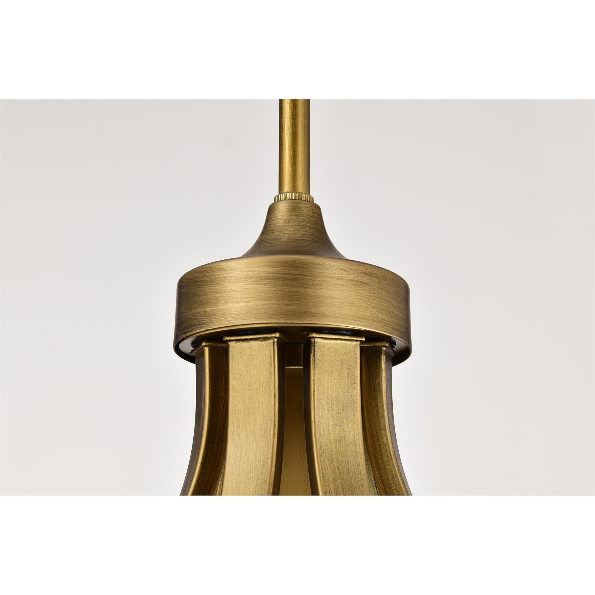 Shown in Natural Brass finish and Frosted Ribbed glass