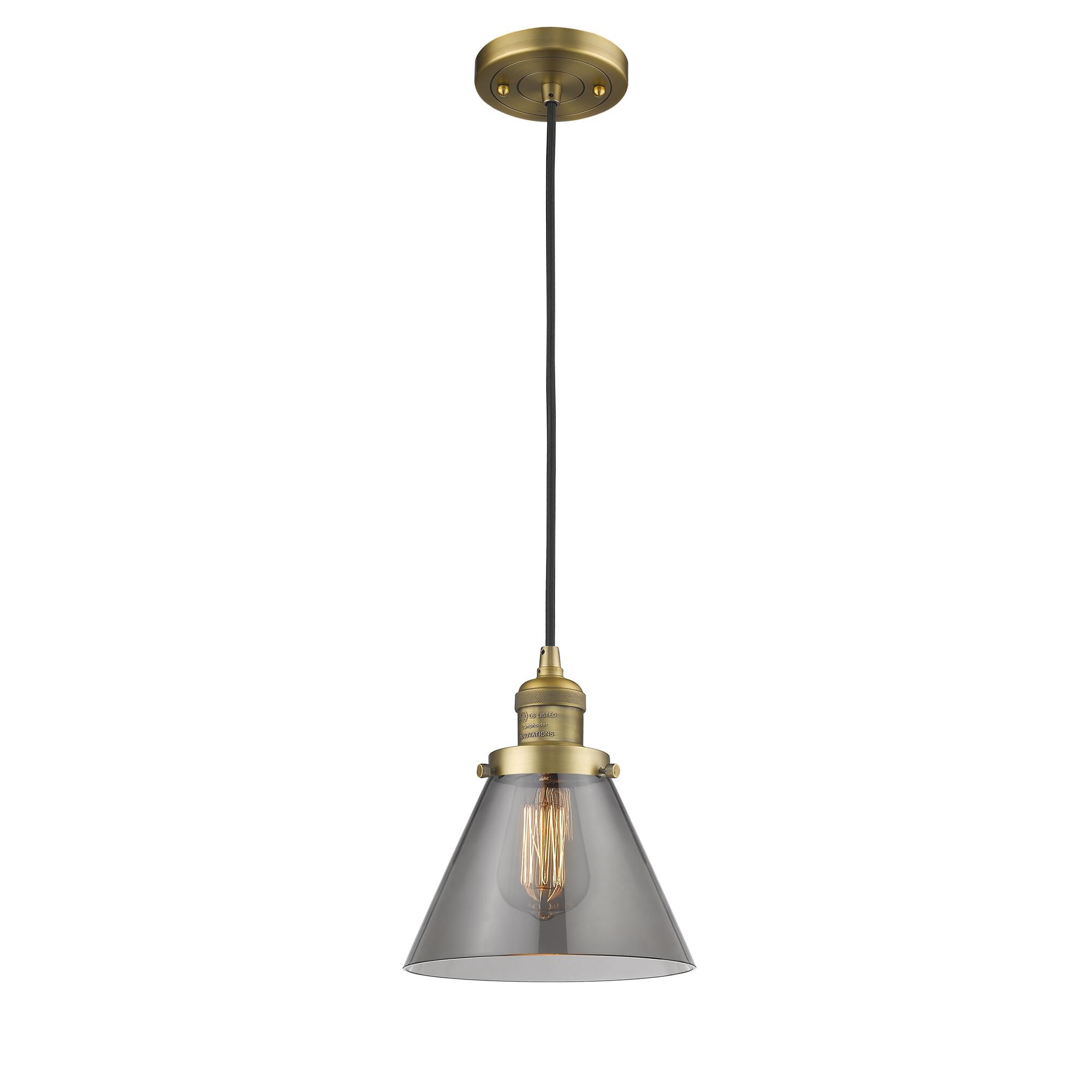 Bruno Marashlian Large Cone 8 Inch Mini Pendant by Innovations Lighting