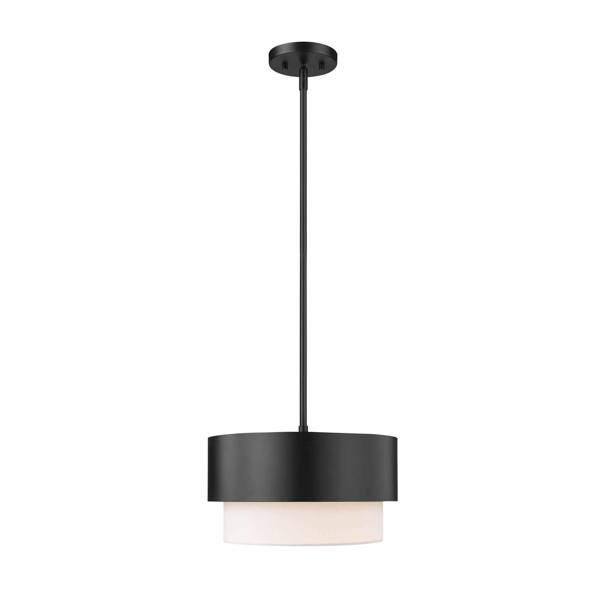 Shown in Matte Black finish and White glass