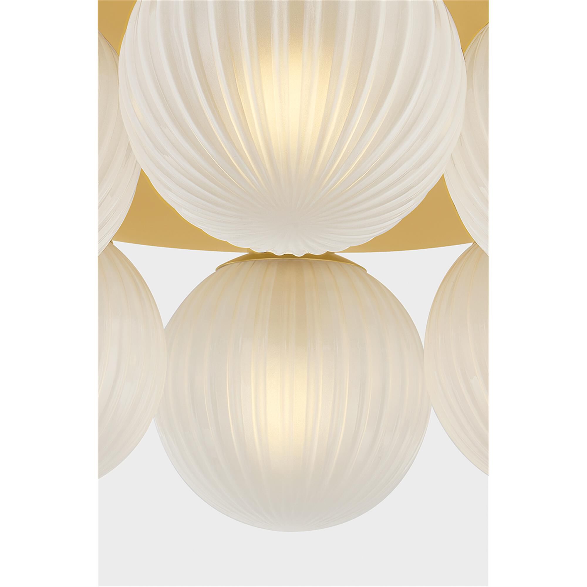 Shown in Vintage Polished Brass finish and Clear Etched glass