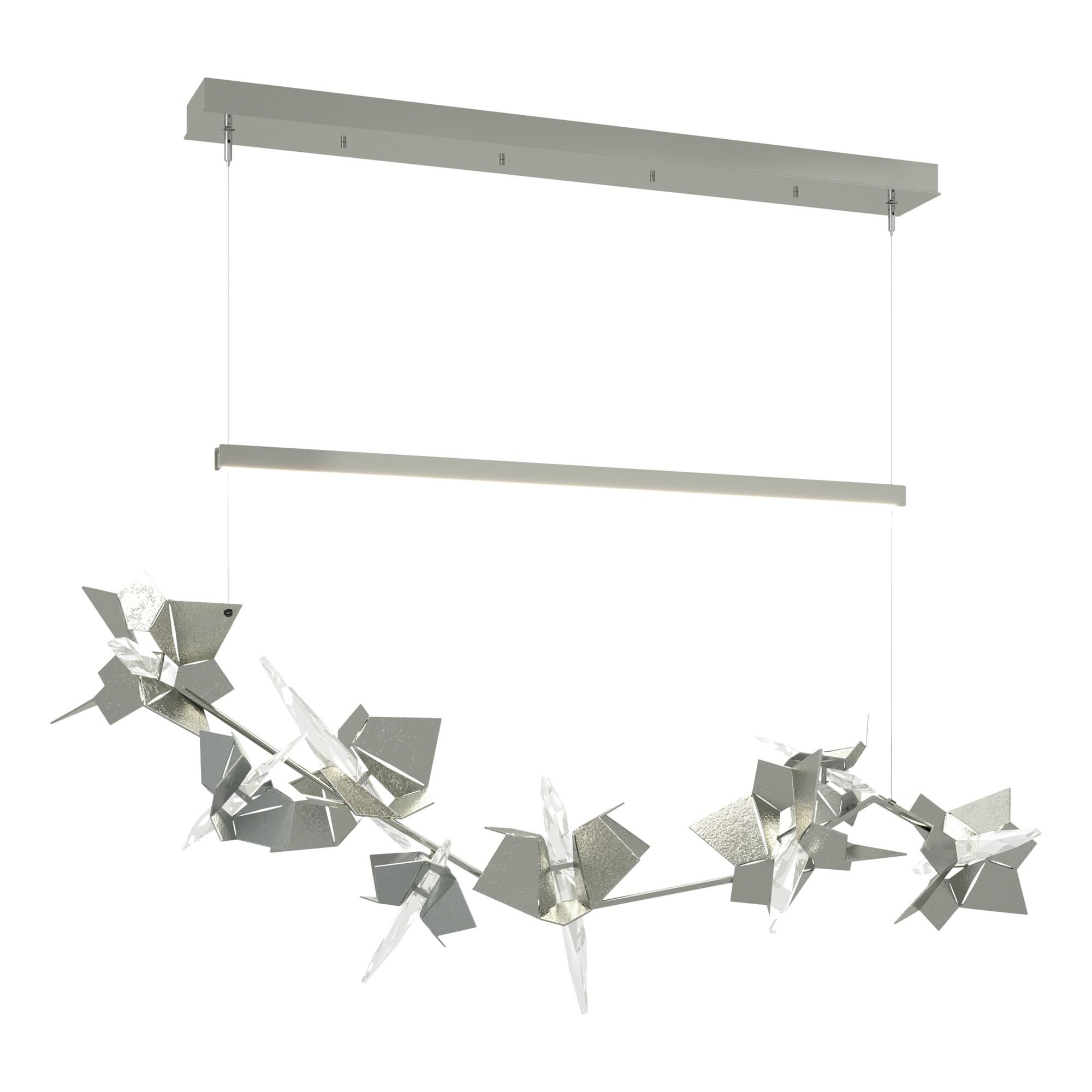 Shown in Sterling finish and Swarovski crystal and Gold glass and Vintage Platinum accent