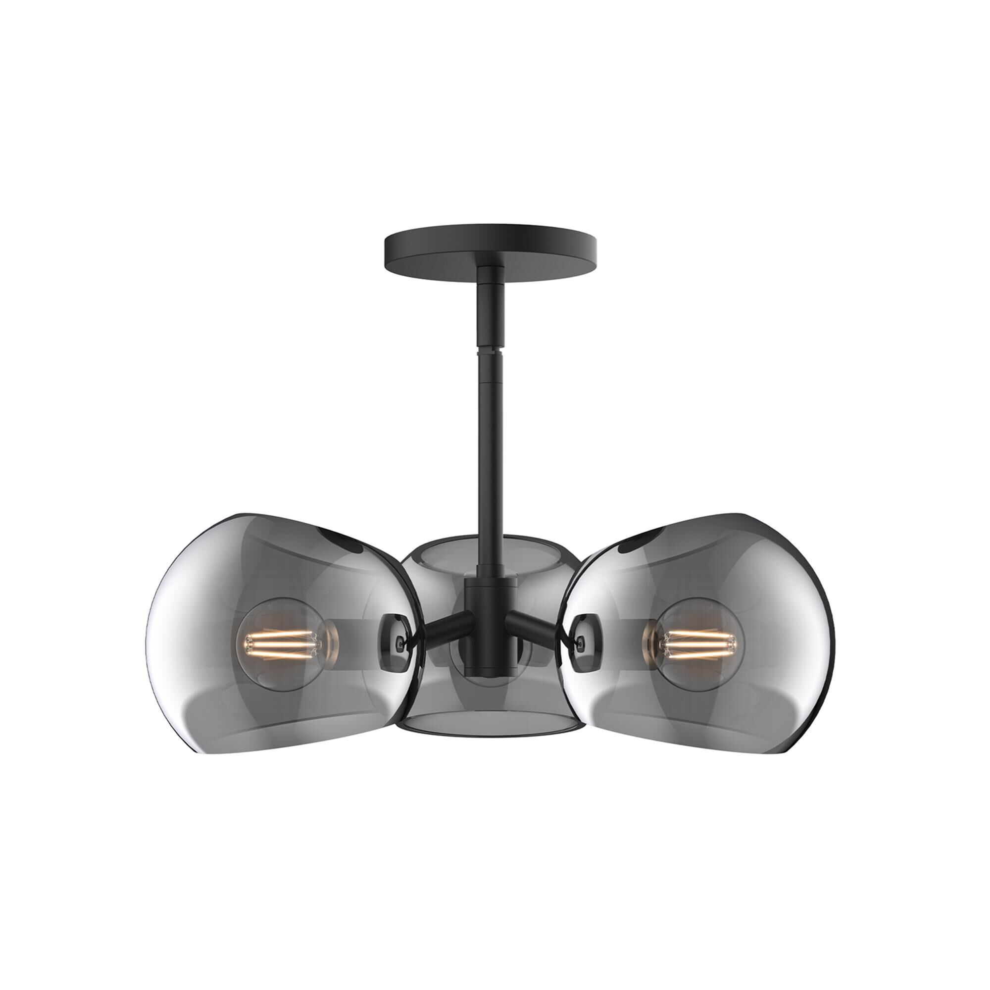Shown in Matte Black finish and Smoked Solid glass
