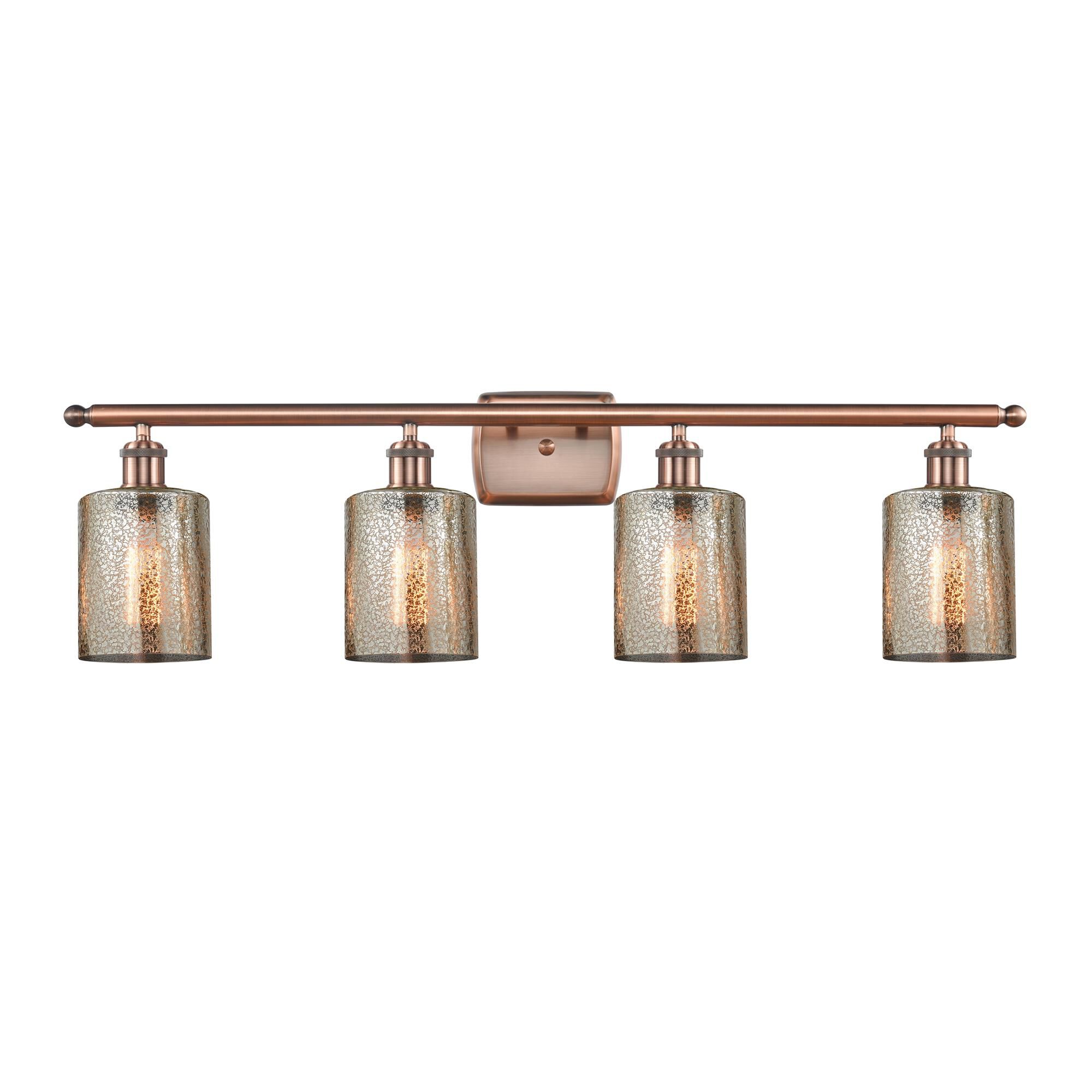Shown in Antique Copper finish and Drum glass and Glass shade