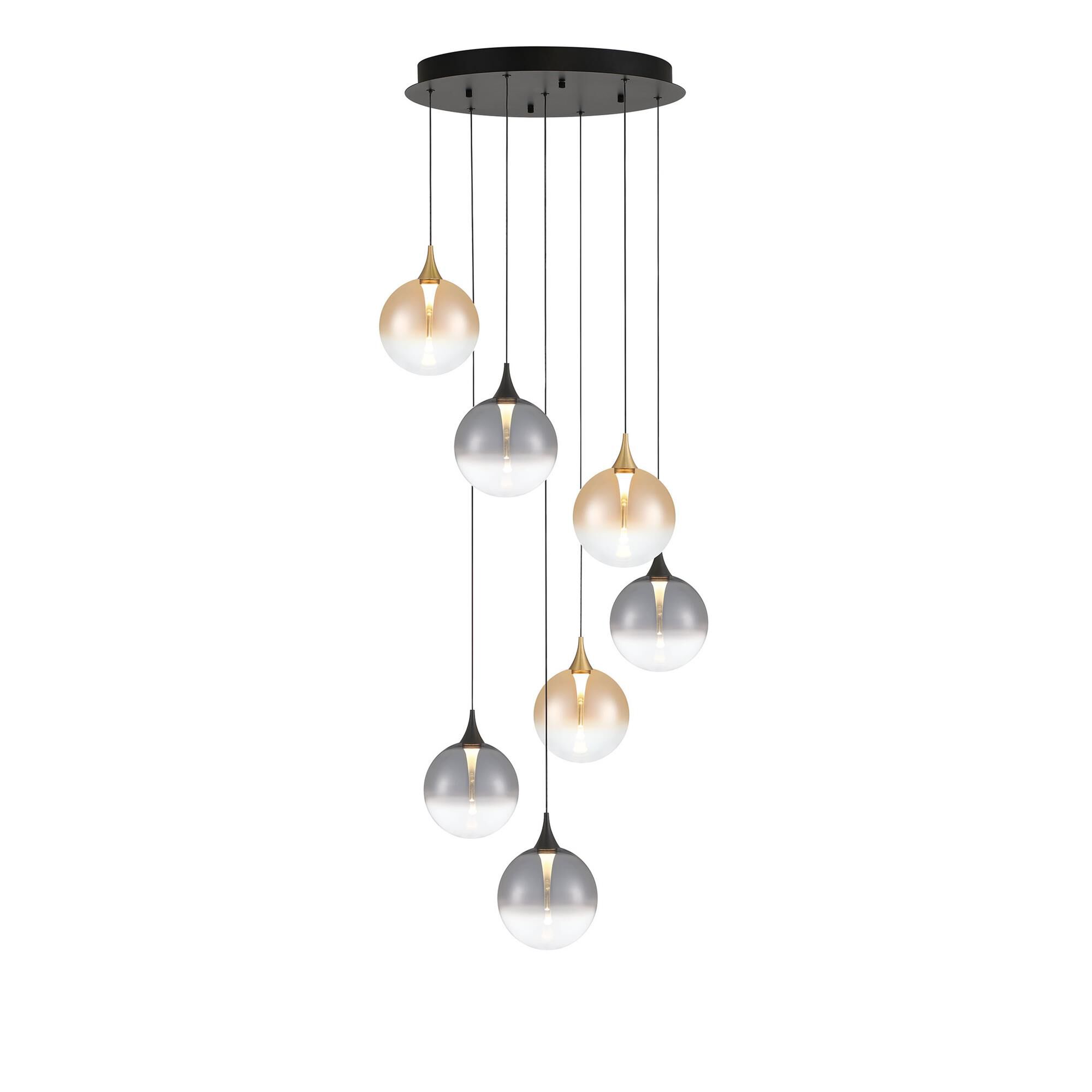 Shown in Gold-Black finish and Mixed glass