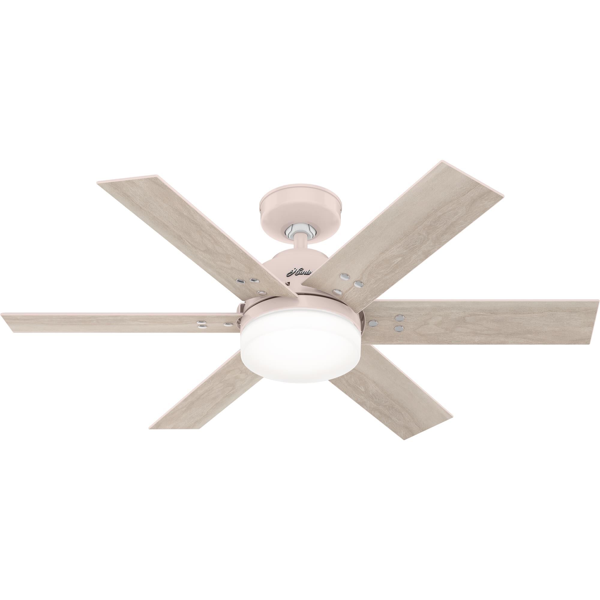 Shown in Blush Pink finish and Includes Integrated Light Kit With Painted Cased White ;Twist Lock :No glass