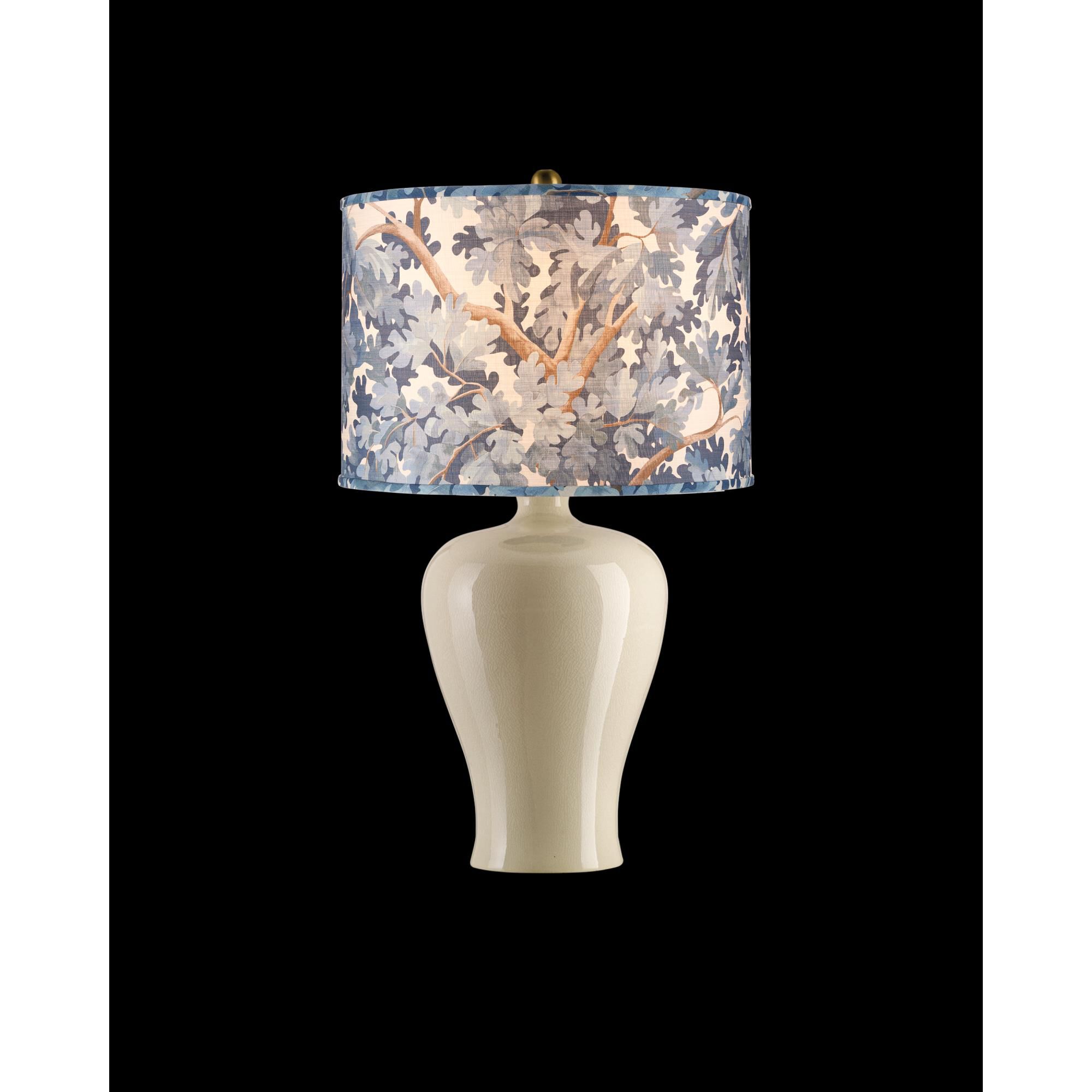 Shown in Blue, Brown and Ivory finish