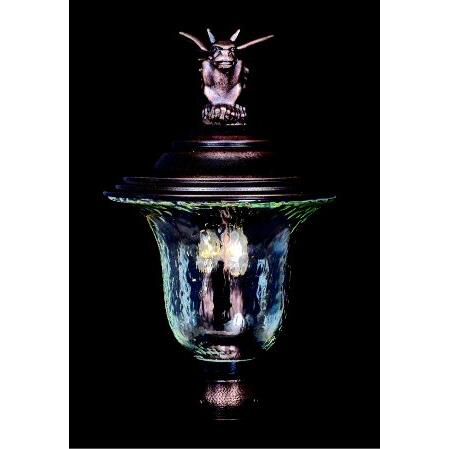 Shown with Rain glass and Clear Mottled Glass shade