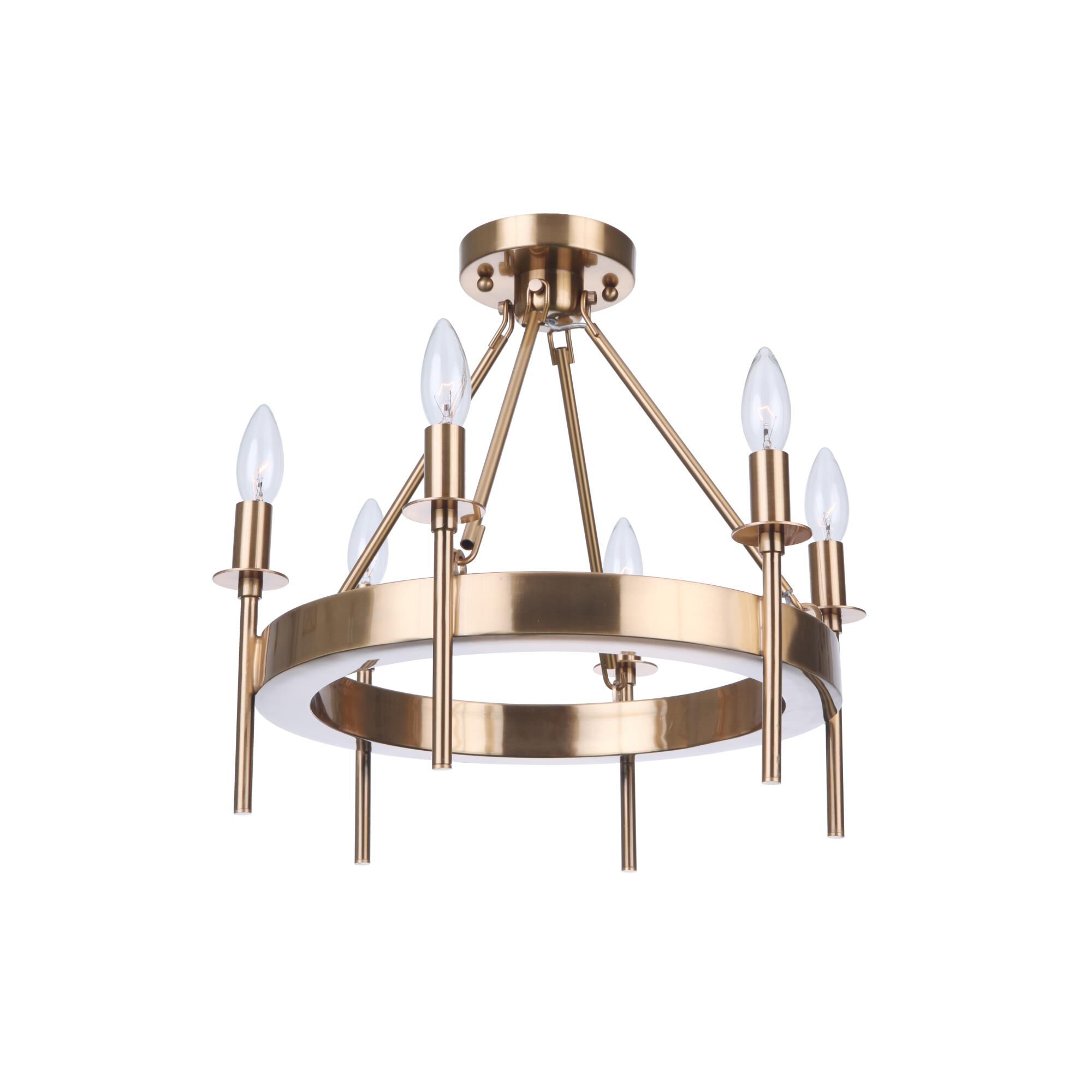 Larrson 17 Inch 6 Light Semi Flush Mount by Craftmade