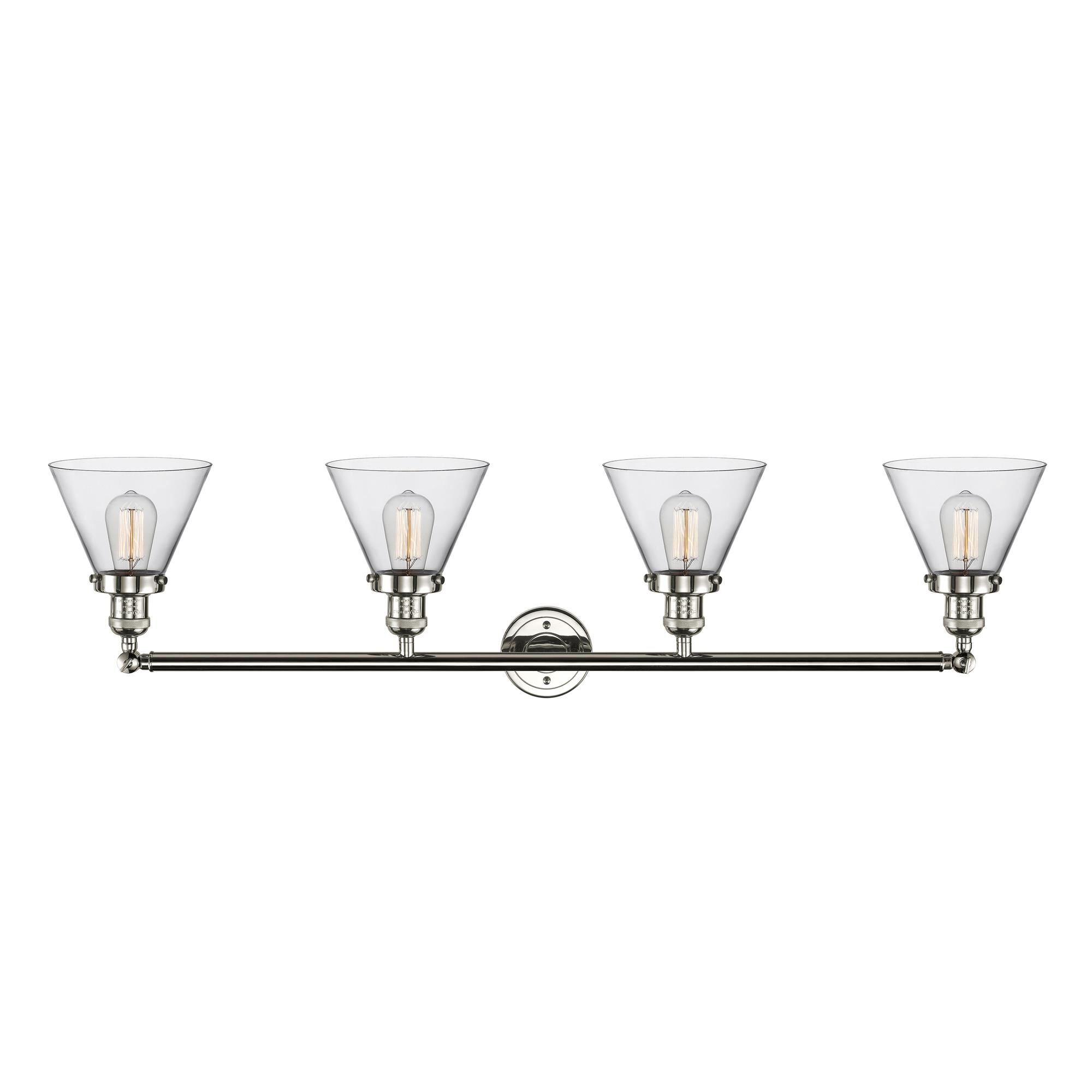 Shown in Polished Nickel finish and Clear glass