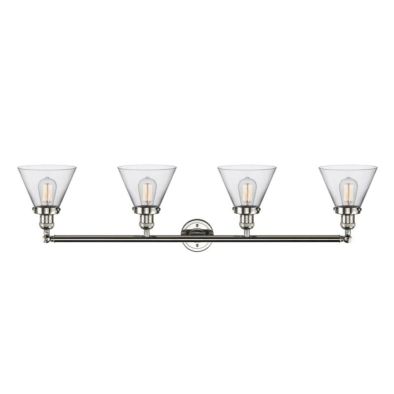 Bruno Marashlian Large Cone 43 Inch 4 Light Bath Vanity Light by Innovations Lighting