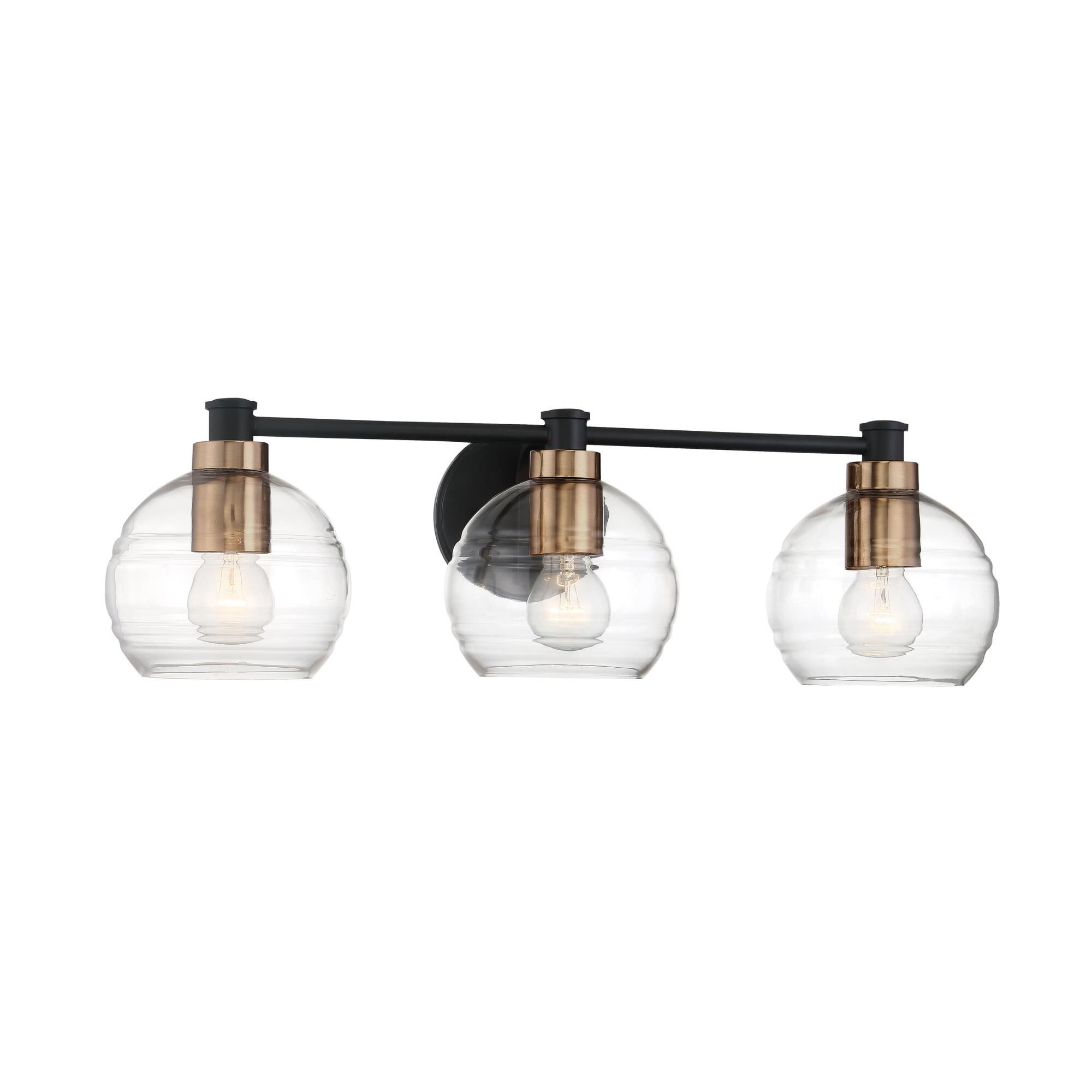 Shown in Sand Coal W/Natural Brushed Br finish and Clear glass and Glass shade
