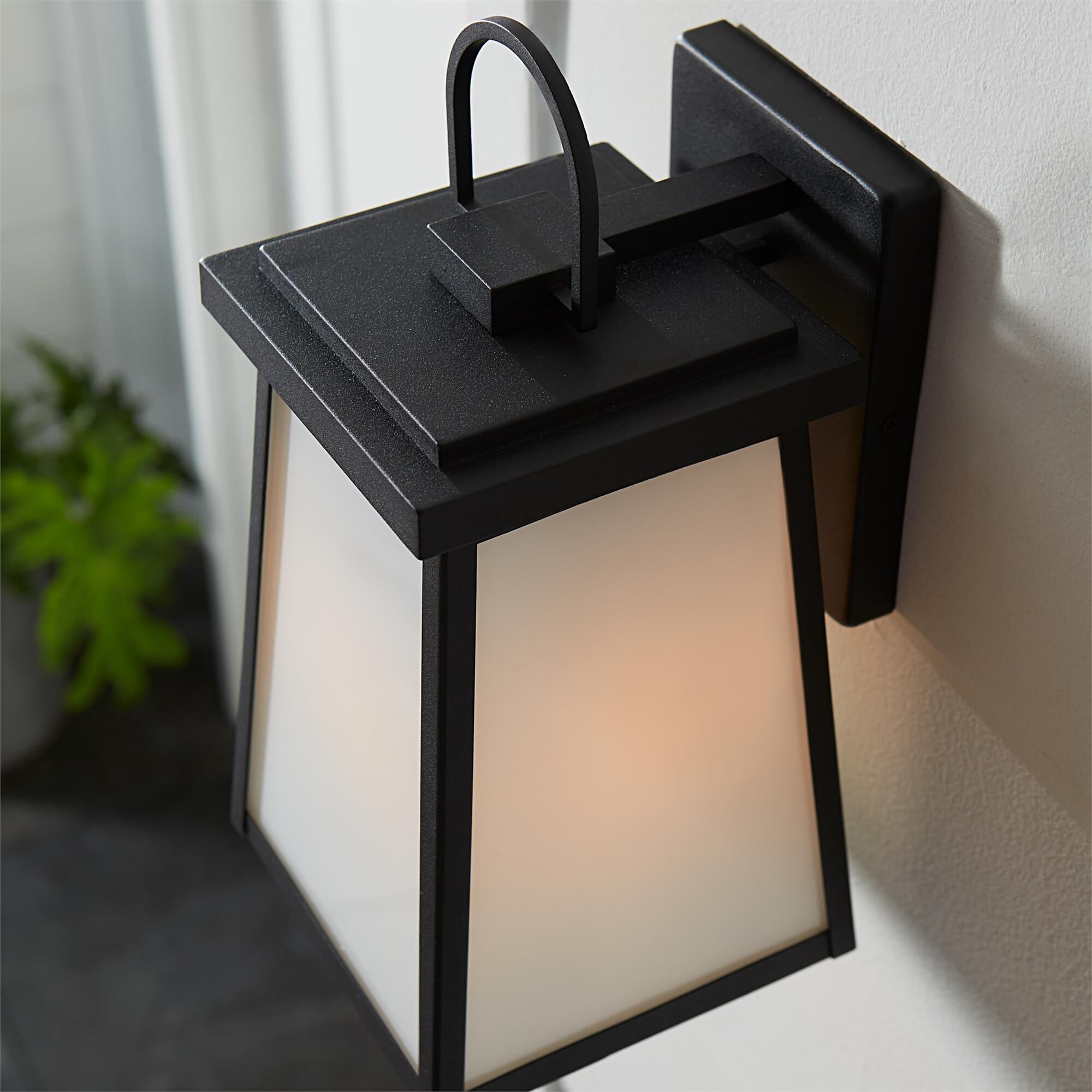 Shown in Black finish and Clear glass
