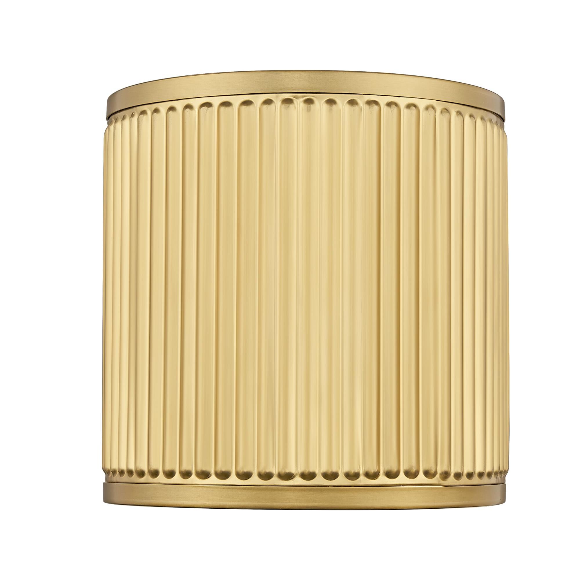 Shown in Modern Gold finish and Frosted glass and Frosted shade