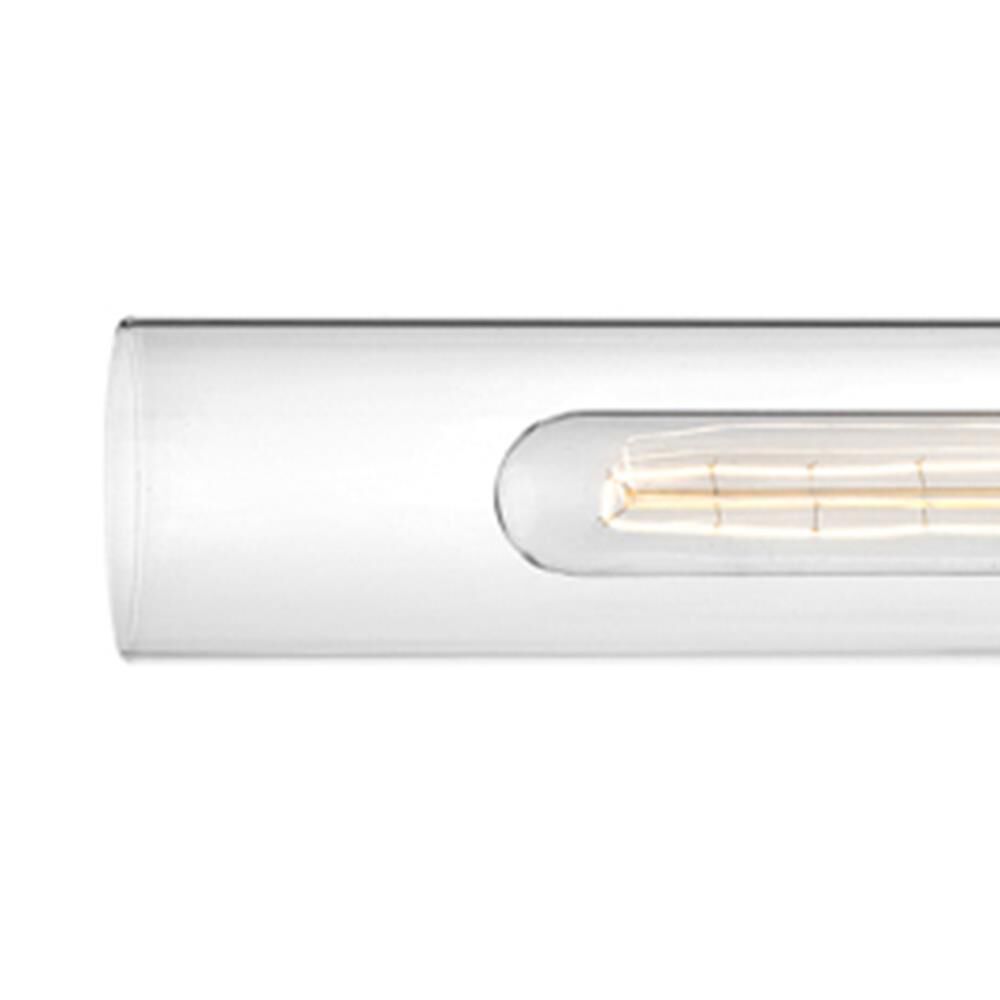 Shown in Lacquered Brass finish and Clear glass