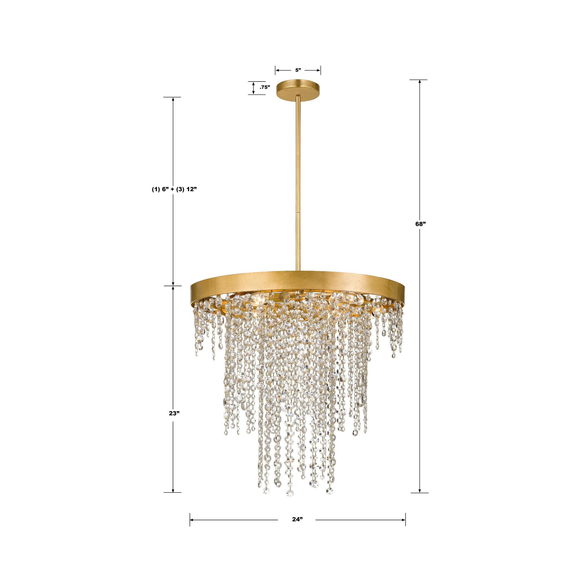 Winham 24 Inch 6 Light Chandelier by Crystorama