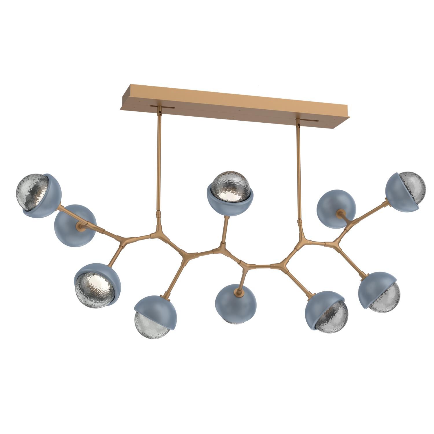 Levi Wilson Cabochon 56 Inch Linear Suspension Light by Hammerton Studio