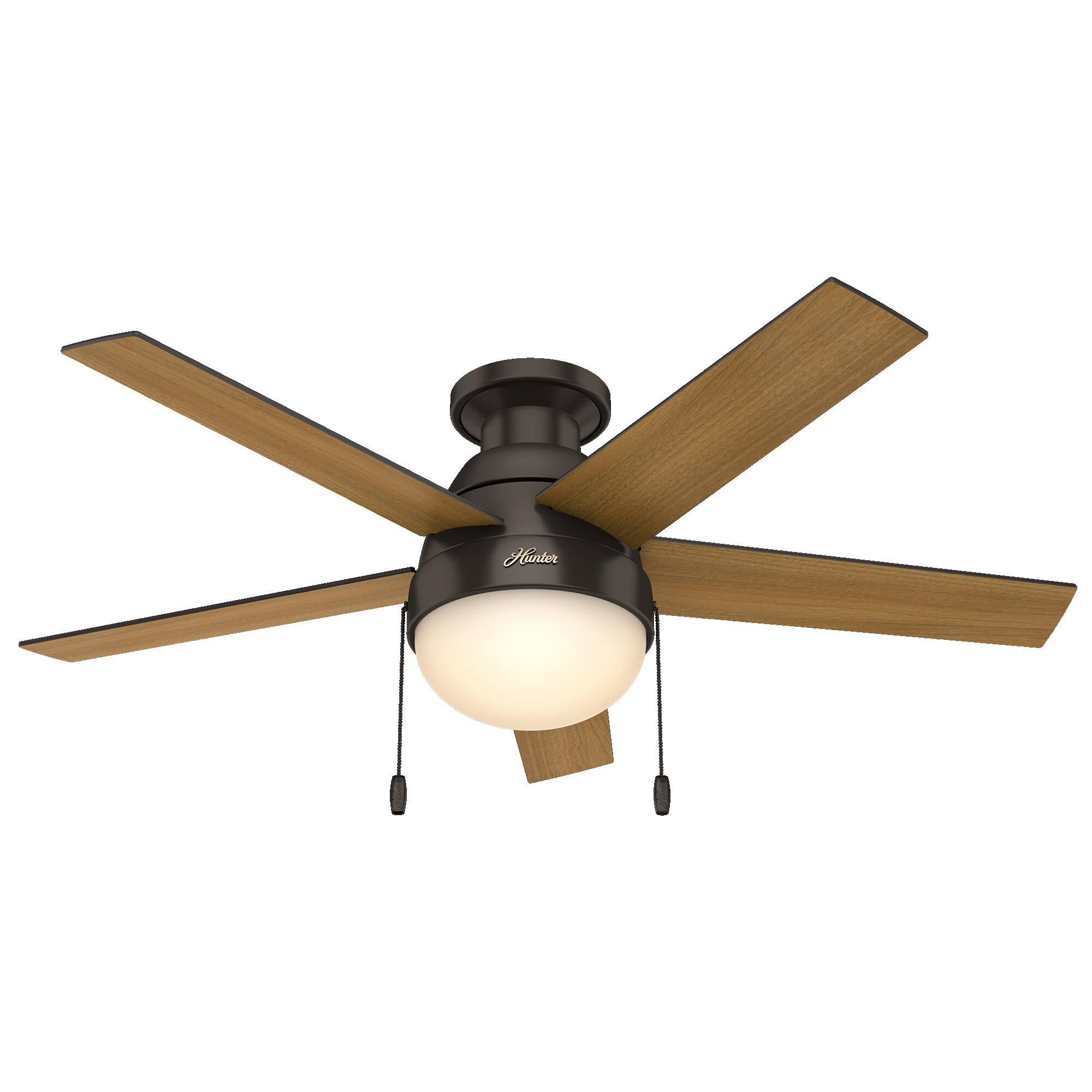 Anslee 46 Inch Ceiling Fan with Light Kit by Hunter Fan