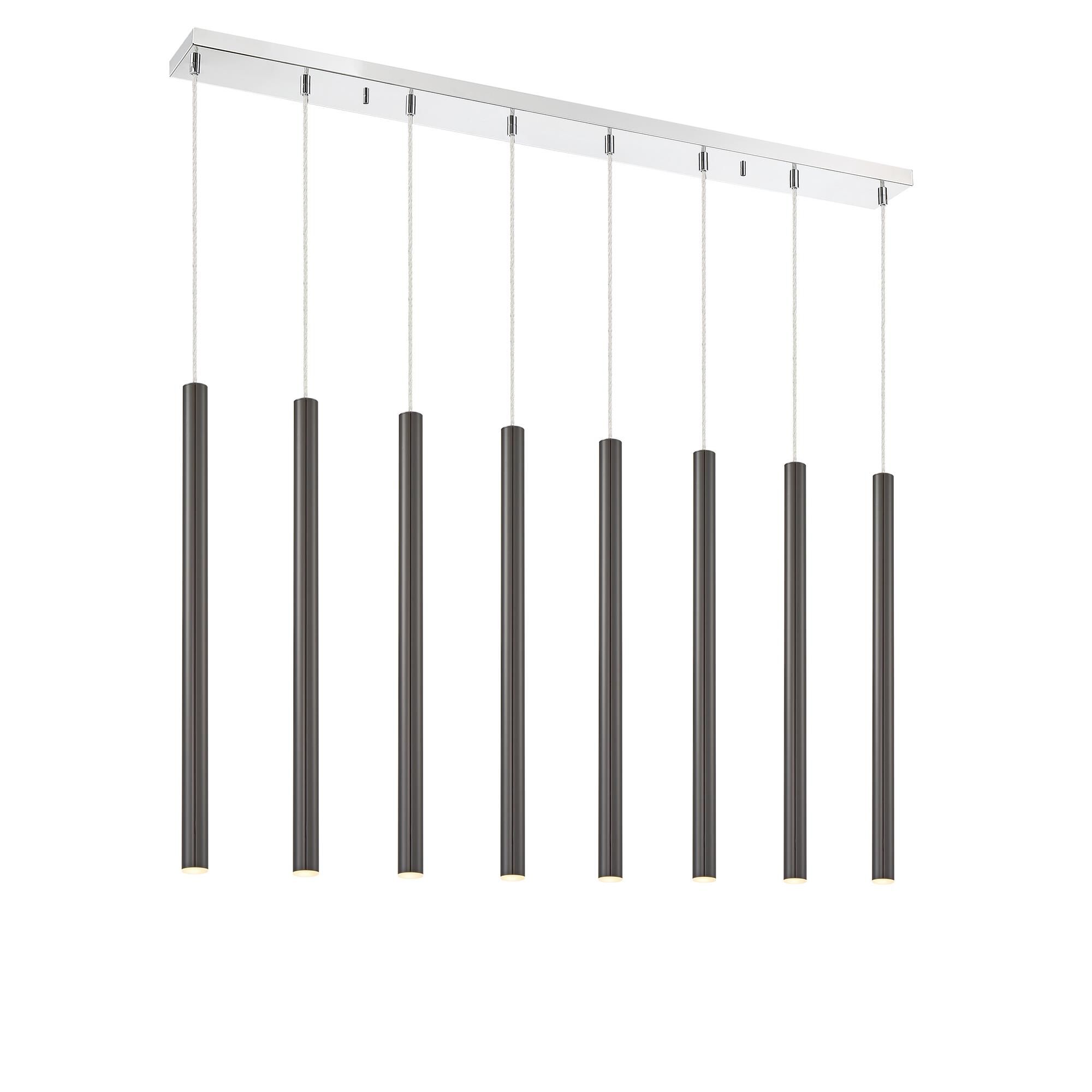 Shown in Chrome finish and Steel glass and Steel shade