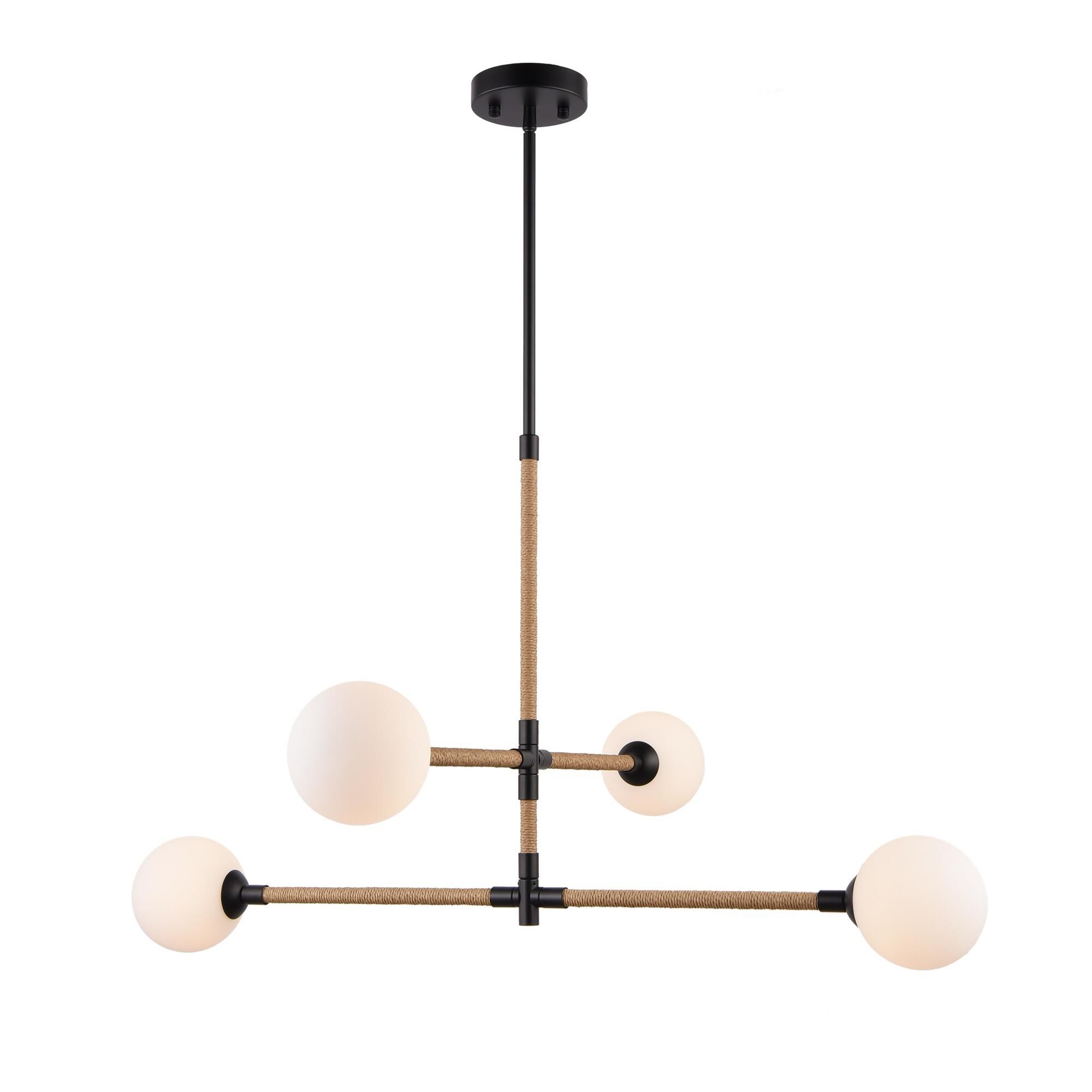 Shown in Black finish and Glass shade