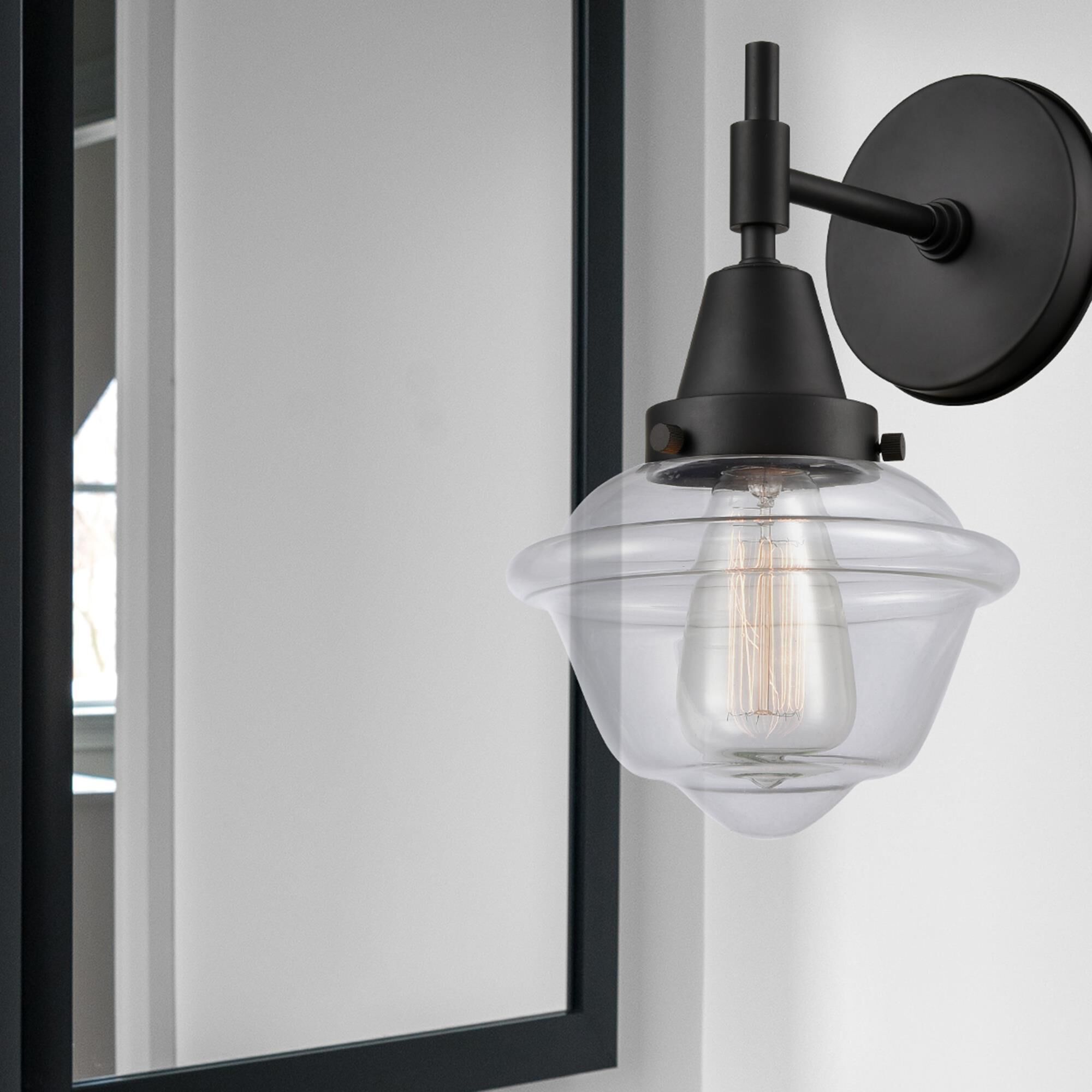 Shown in Matte Black finish and Clear Large Cone glass