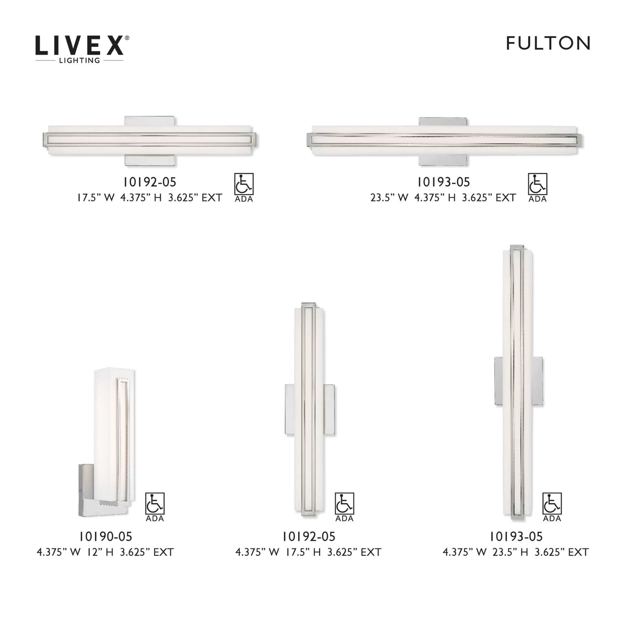 Livex Lighting Fulton 23 Inch LED Bath Vanity Light