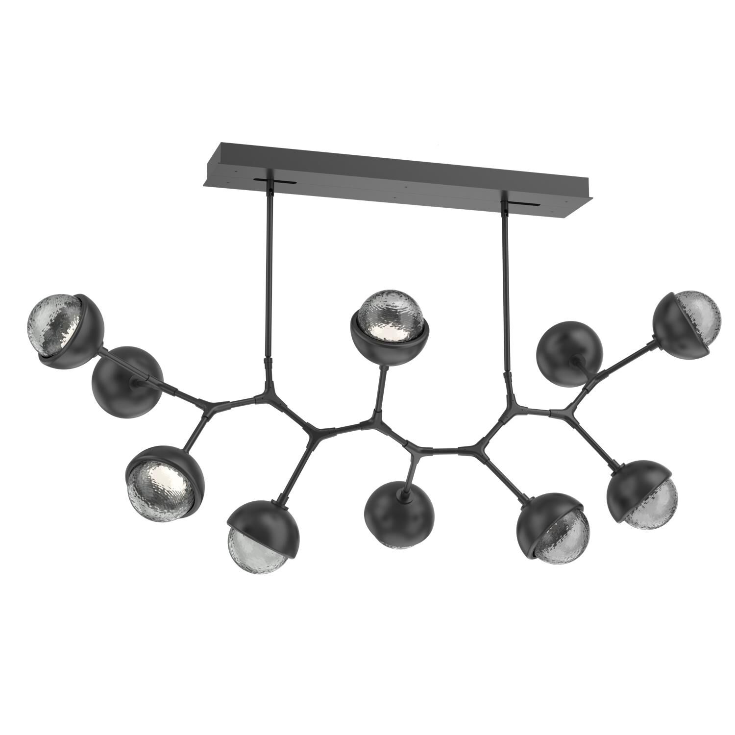 Shown in Matte Black finish and Smoke glass and Metal Shade Matching Finish accent