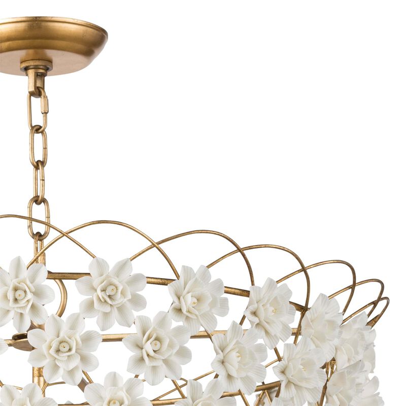 Alice Porcelain Flower Medium Pendant Light by Regina Andrew