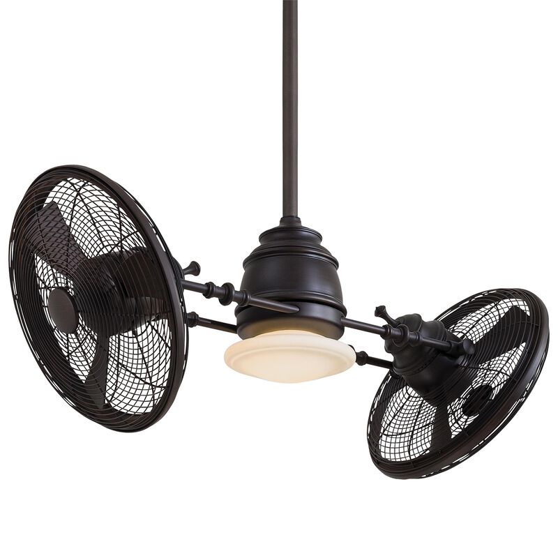Vintage Gryo 42 Inch Multi Head Ceiling Fan with Light Kit by Minka Aire