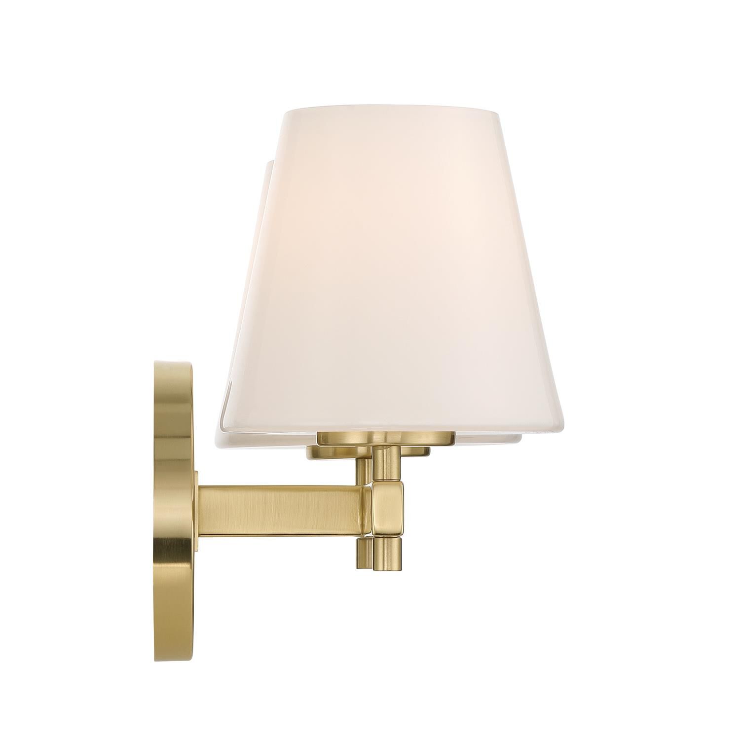 Shown in Vibrant Gold finish and Glass shade